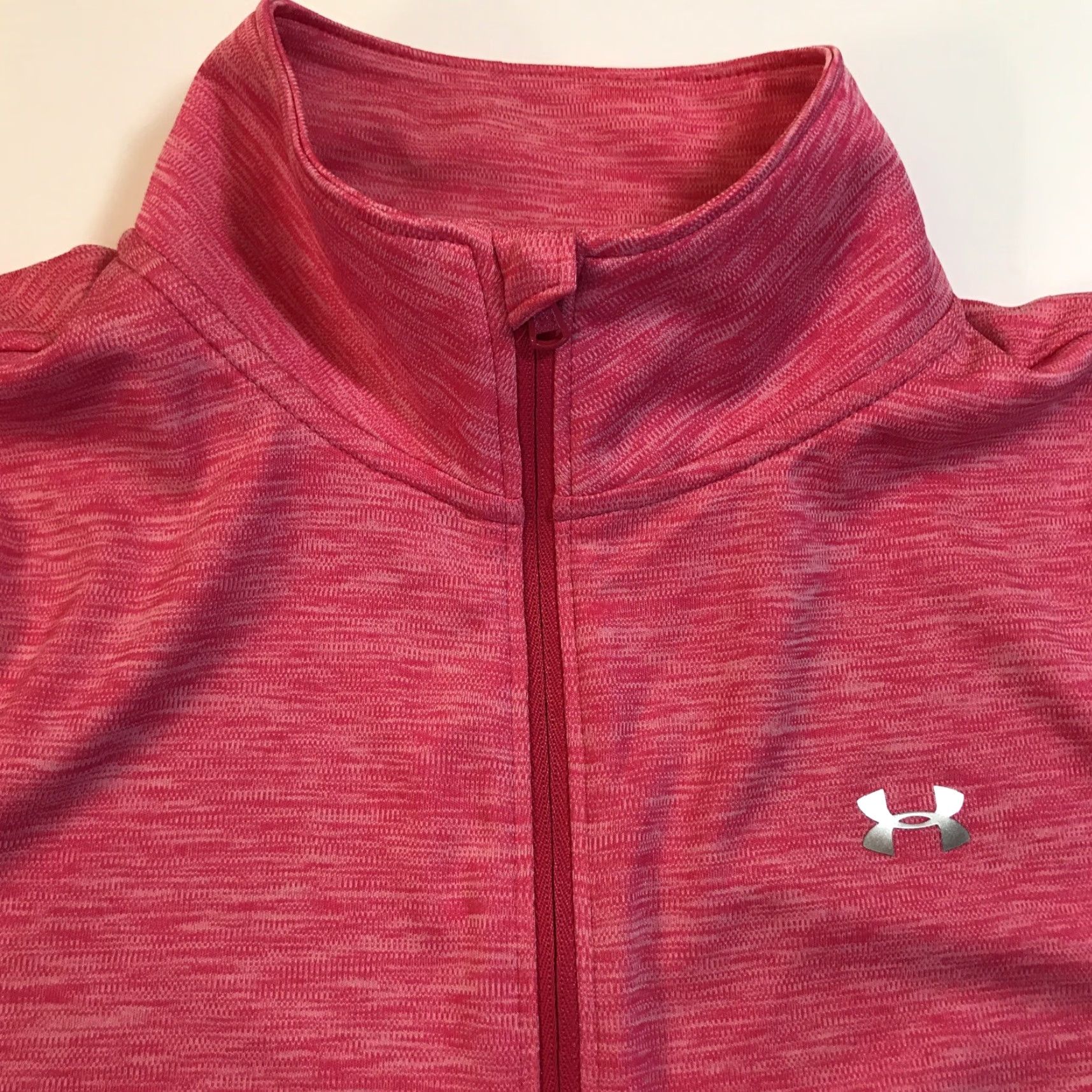 Under Armour Under Armour Woman's 1/4 Zip Pullover Heat Gear Shirt Running Pink Sz Small S - Womens Activewear Long Sleeve Mock Neck Size S / US 4 / IT 40 - 4 Thumbnail