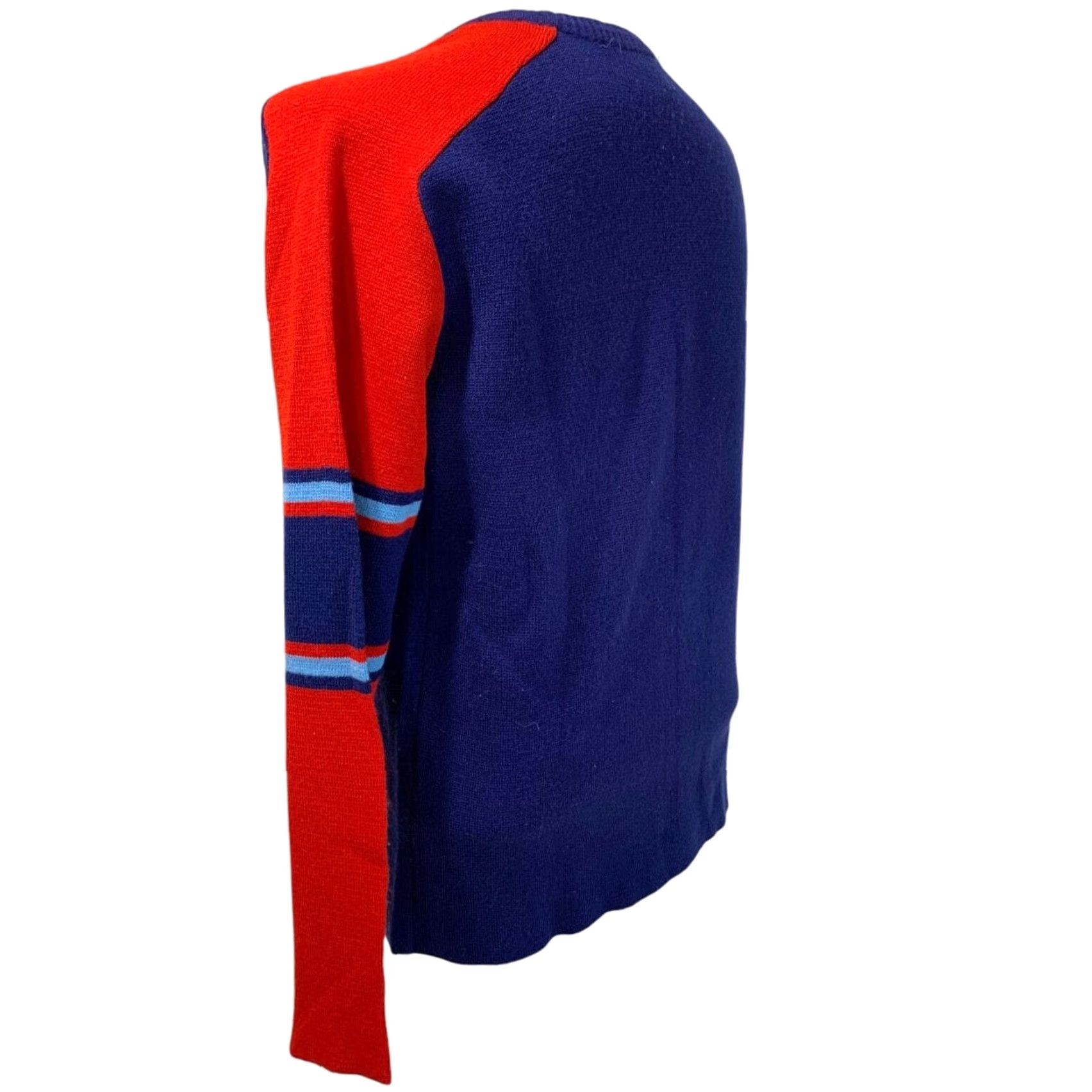 Vintage VINTAGE KP Sweater Mens Large Blue Red 1970s Pullover Crewneck Size L Size US L / EU 52-54 / 3 - 4 Thumbnail