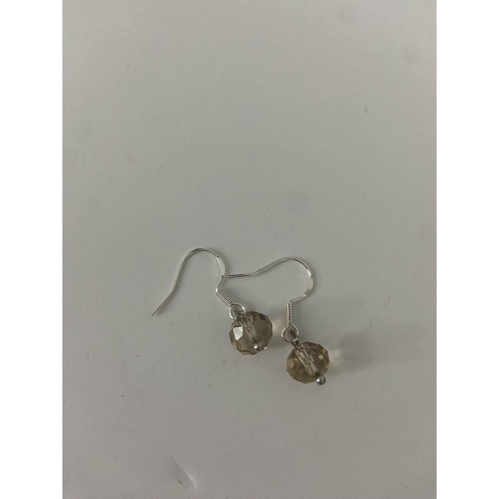 Handmade Upcycled gray glass bead earrings Size ONE SIZE - 4 Thumbnail