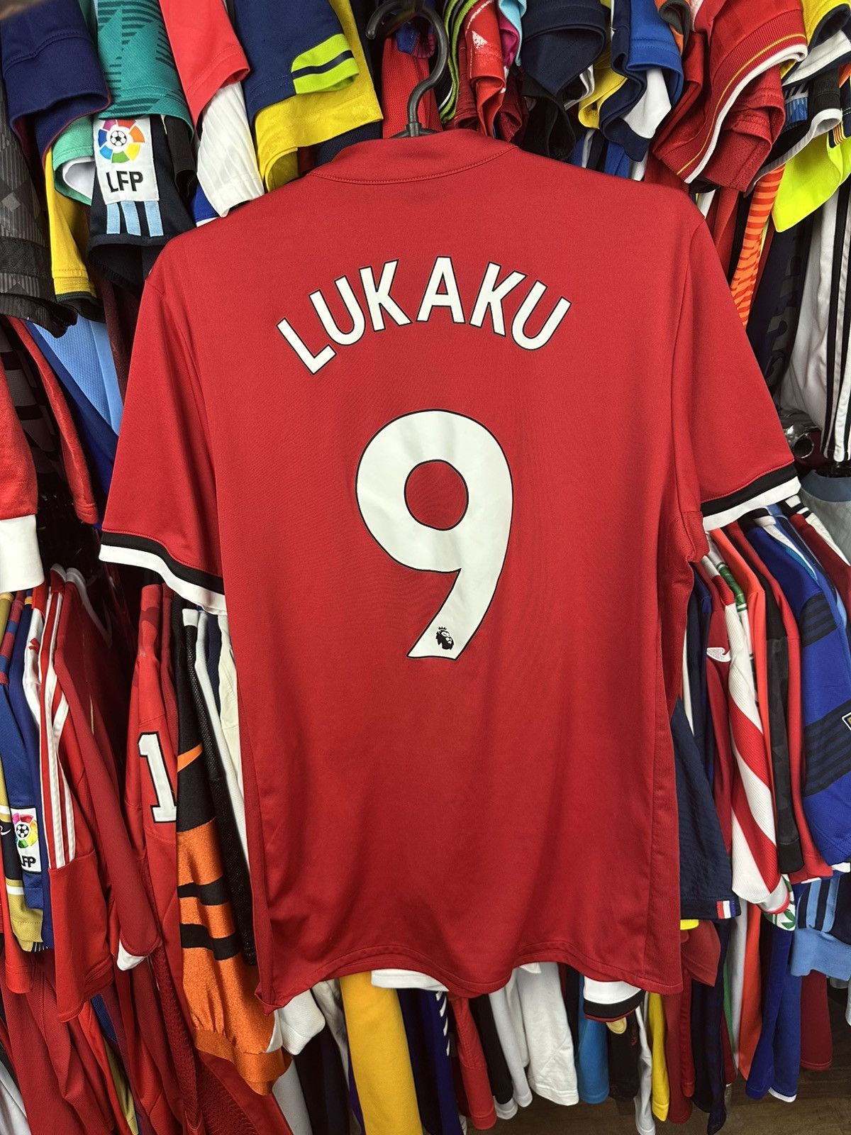 ADIDAS MANCHESTER UNITED 2018 LUKAKU FOOTBALL SOCCER JERSEY