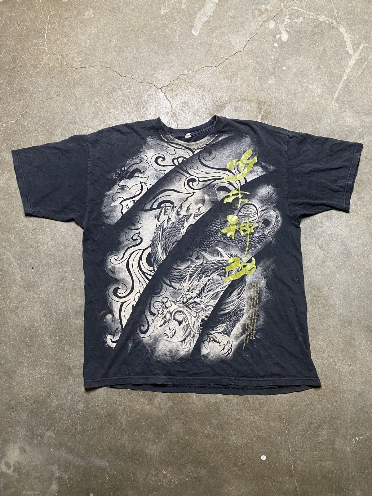 Japanese Brand Vintage Y2K Grunge Dragon Tee Size US XXL / EU 58 / 5 - 1 Thumbnail