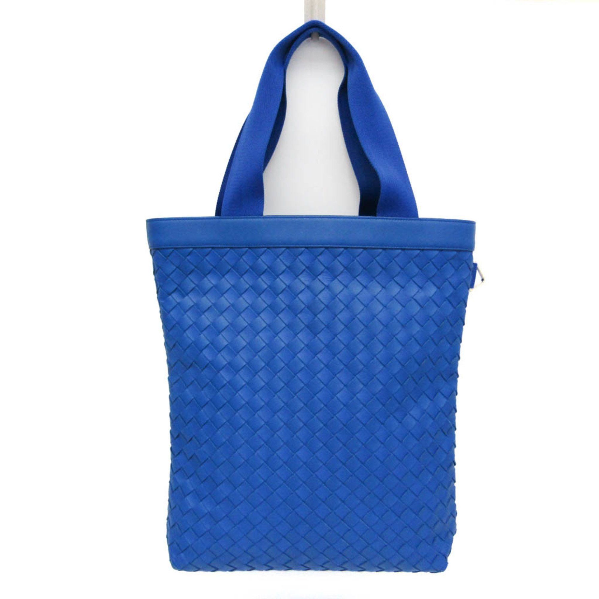 Bottega Veneta Intrecciato Blue Leather Tote Bag (Pre-Owned) Size ONE SIZE - 1 Thumbnail