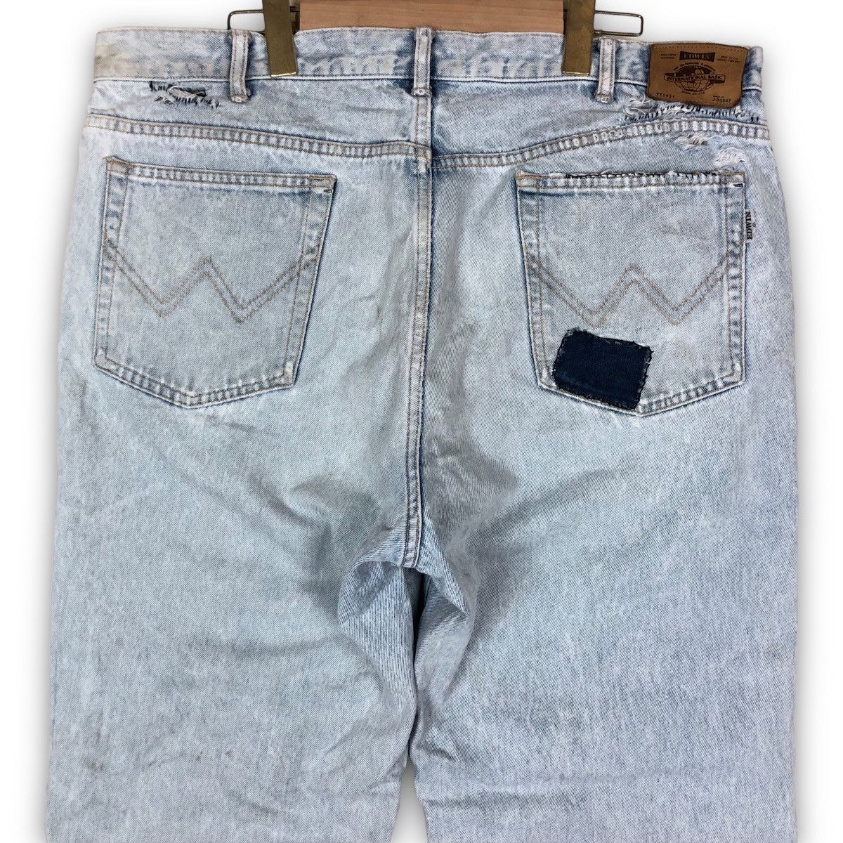 Edwin Vintage Edwin Acid Wash Distressed Patchwork Denim Jeans Size US 42 / EU 58 - 11 Thumbnail