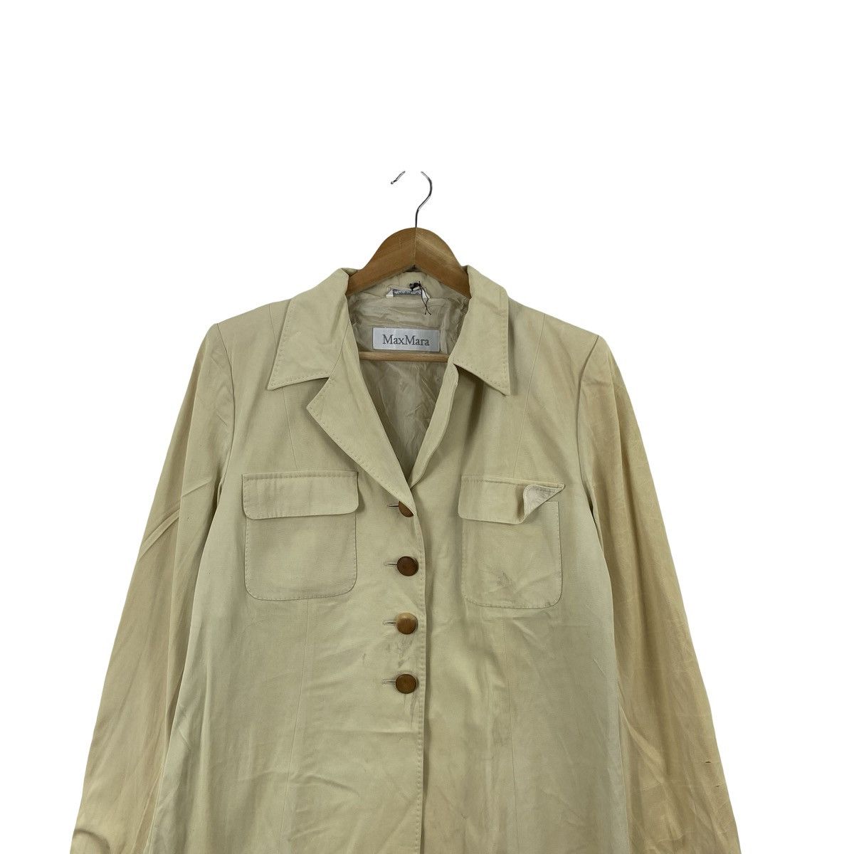 Max Mara MAXMARA Lightweight Safari Style Shirt Jacket with Front Size S / US 4 / IT 40 - 2 Thumbnail