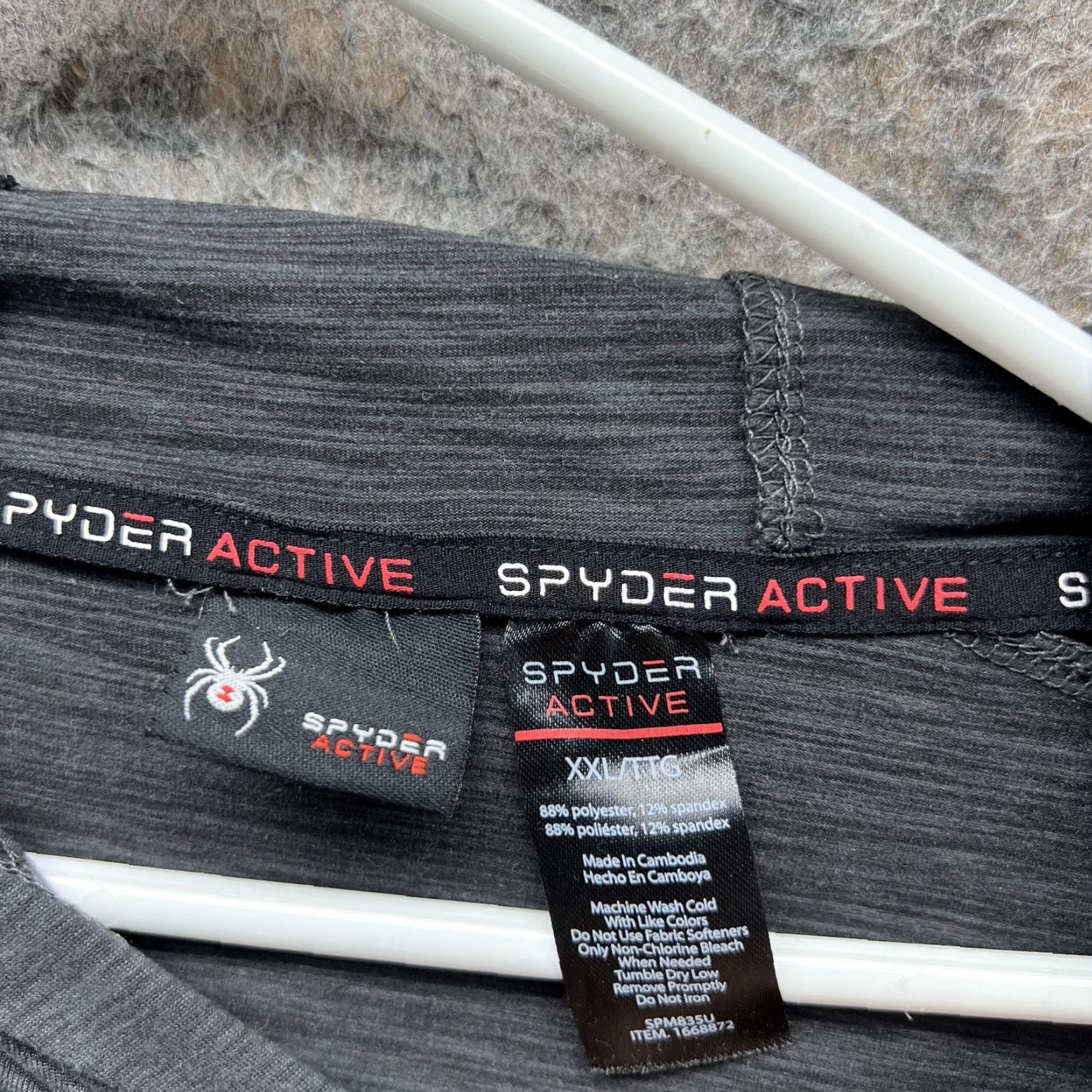 Spyder Spyder Sweater Men XXL Adult Black Hooded Sweatshirt Pullover Polyester Active Size US XXL / EU 58 / 5 - 6 Thumbnail