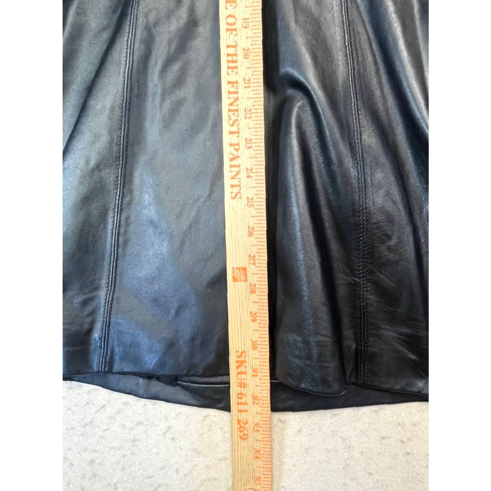 Ellen Tracy Ellen Tracy Jacket Women XS Black Leather Long Coat Zip Overcoat Classic Fall Winter Long Coat Women XS Leather Jacket Black Ellen Tracy Size XS / US 0-2 / IT 36-38 - 5 Thumbnail