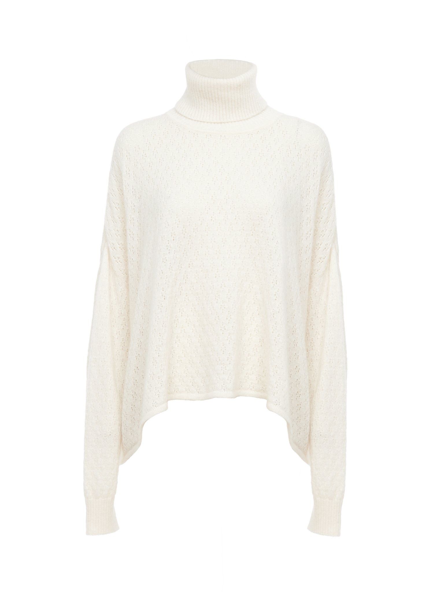 Chloe o1loc1c11125 Generous Turtleneck Sweater in Iconic Milk Size S / US 4 / IT 40 - 1 Thumbnail