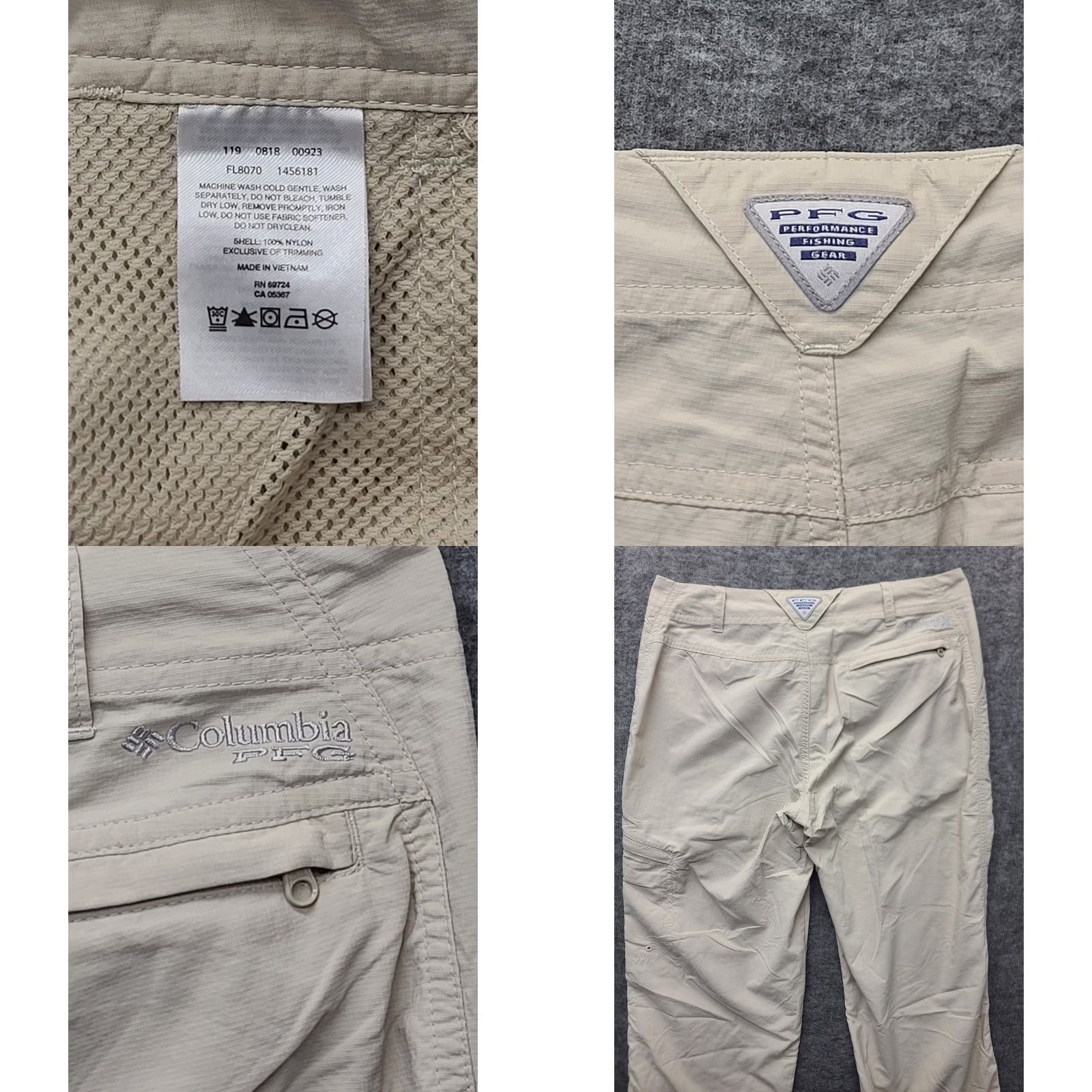 Vintage Columbia PFG Pants Womens 2x31 Relaxed Fit Convertible Roll Up Outdoors Fishing Pants Size 26" / US 2 / IT 38 - 8 Thumbnail