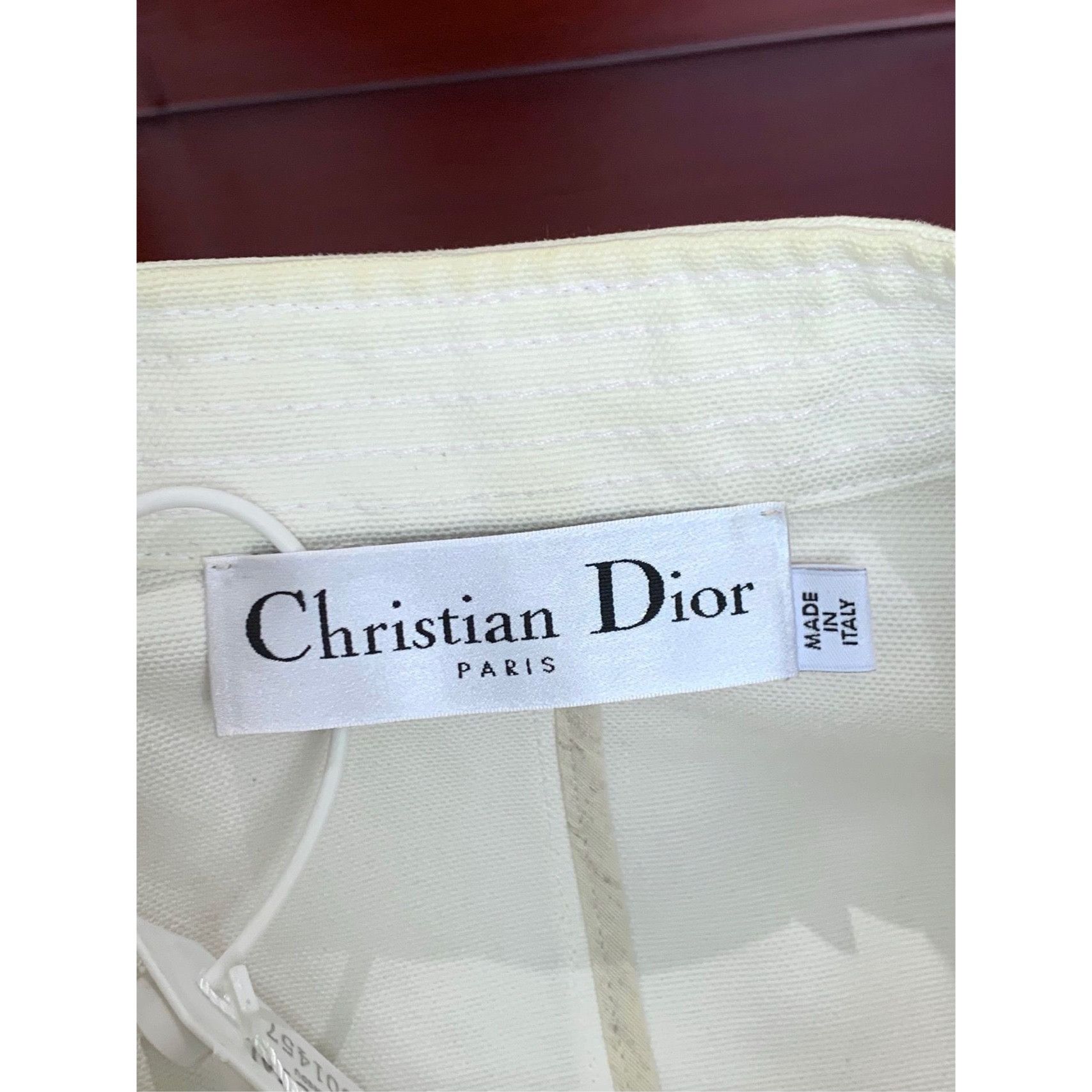 Dior Dior White Bee Embroidered Zip-Side Jacket (Size S) Size XS / US 0-2 / IT 36-38 - 2 Thumbnail