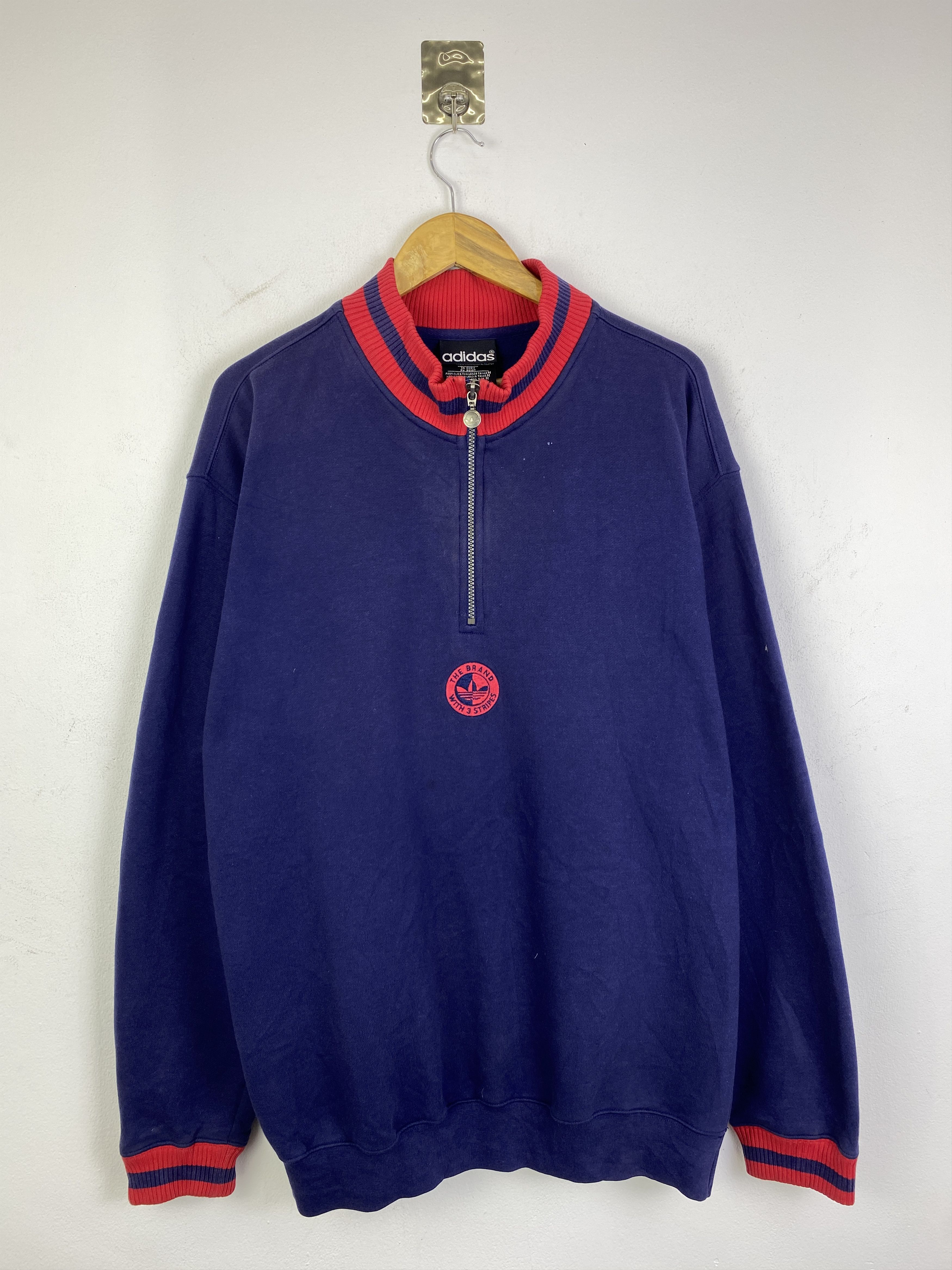 Adidas 90s Vintage Adidas Half Zipper Pullover Sweatshirt SH0278 Size US M / EU 48-50 / 2 - 1 Thumbnail