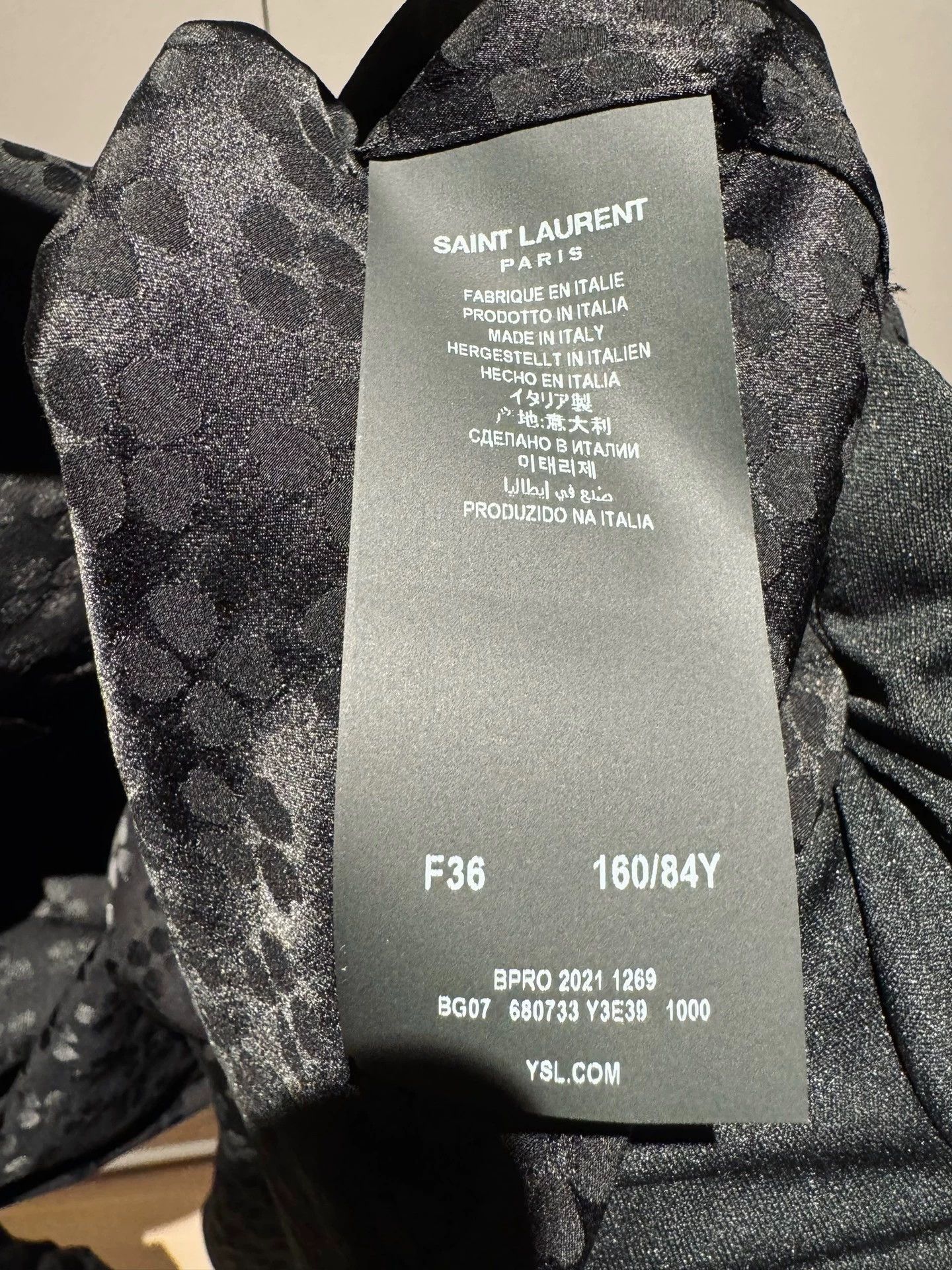 Saint Laurent Paris SLP 22SS Silk Jacquard Shirt F36 Size XS / US 0-2 / IT 36-38 - 5 Thumbnail