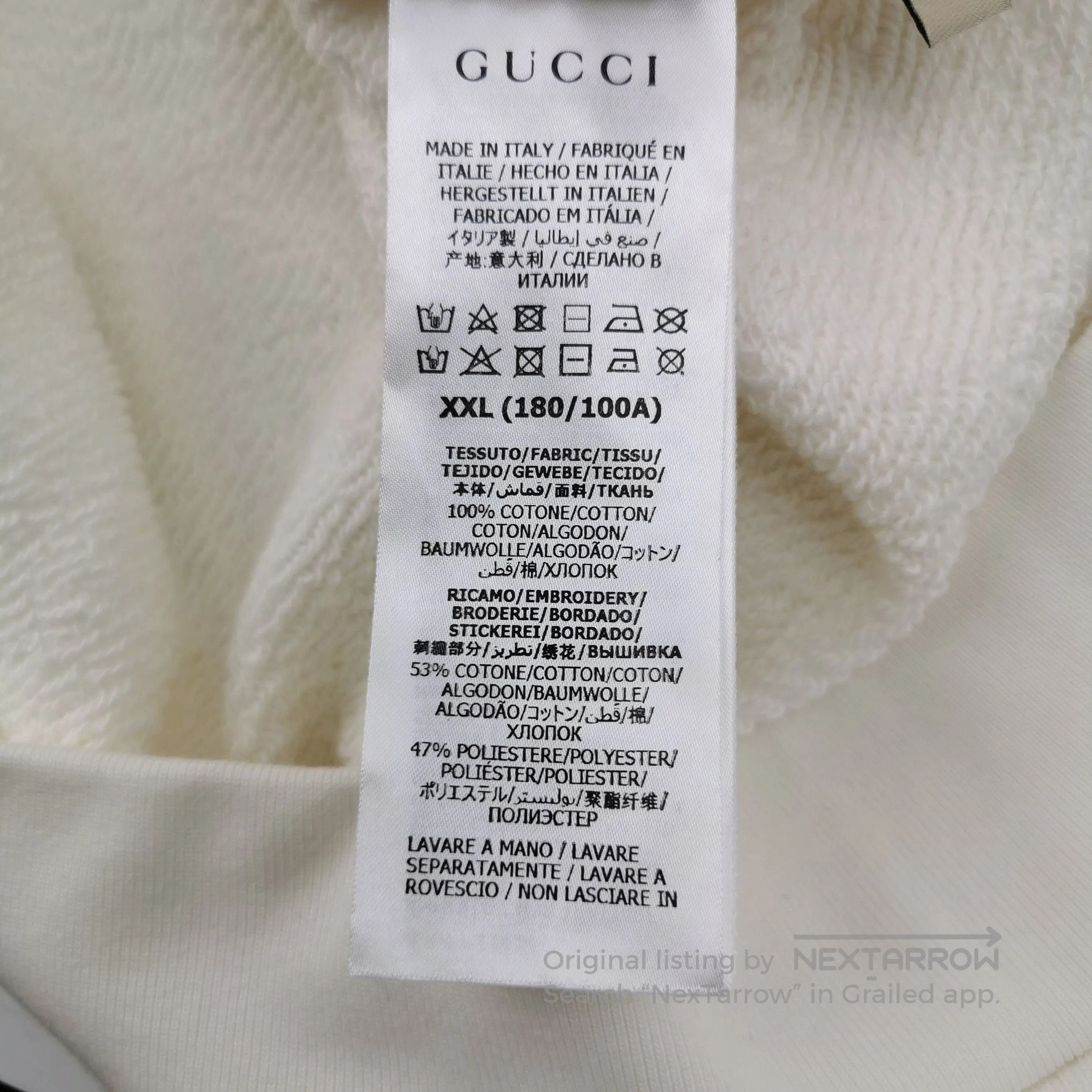 Gucci Gucci XXL Cotton Crewneck Logo Sweatshirt. Size US XXL / EU 58 / 5 - 9 Thumbnail