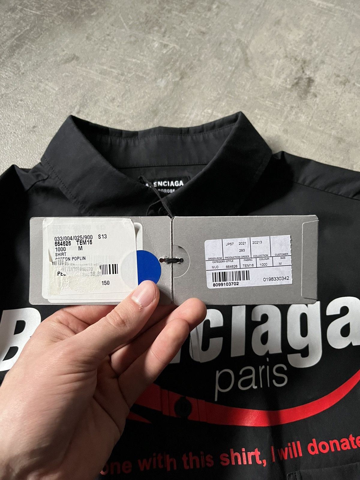 Balenciaga Balenciaga Recycling logo print eco FW21 button up shirt Size US M / EU 48-50 / 2 - 11 Thumbnail
