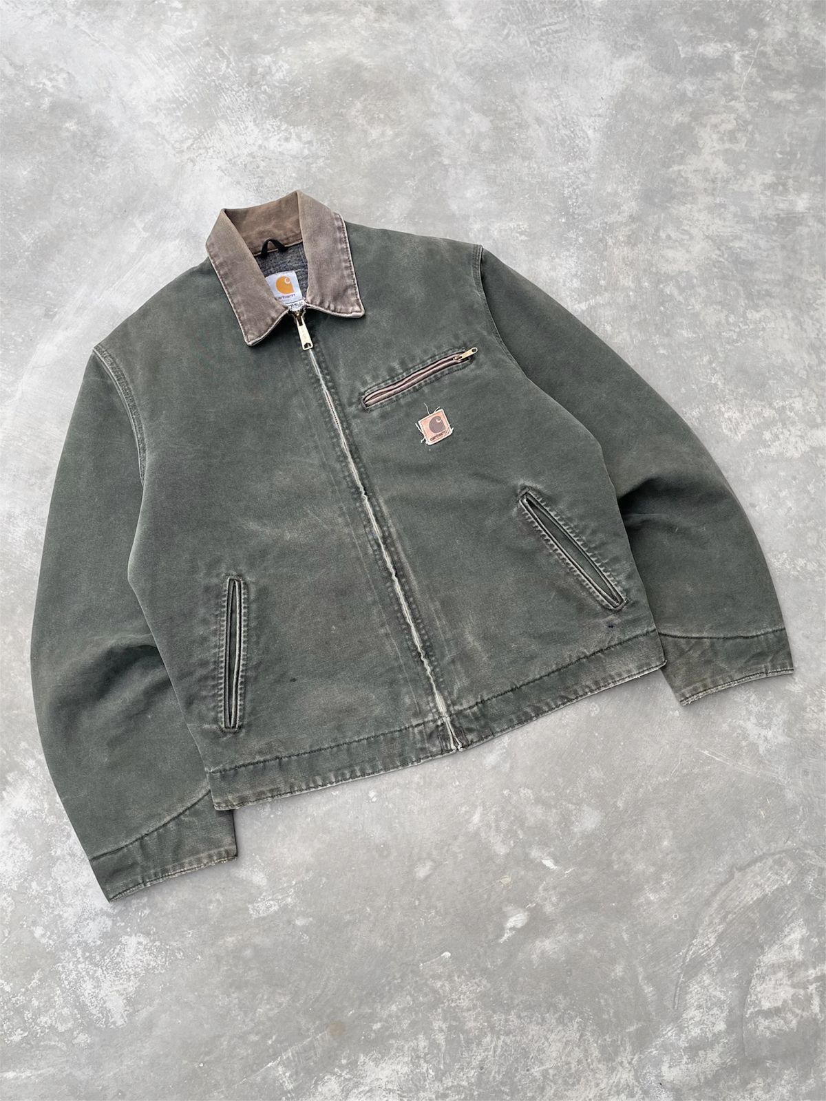 Carhartt Vintage Faded Mosgreen Carhartt Detroit Jacket J97-MOS Size US M / EU 48-50 / 2 - 2 Thumbnail