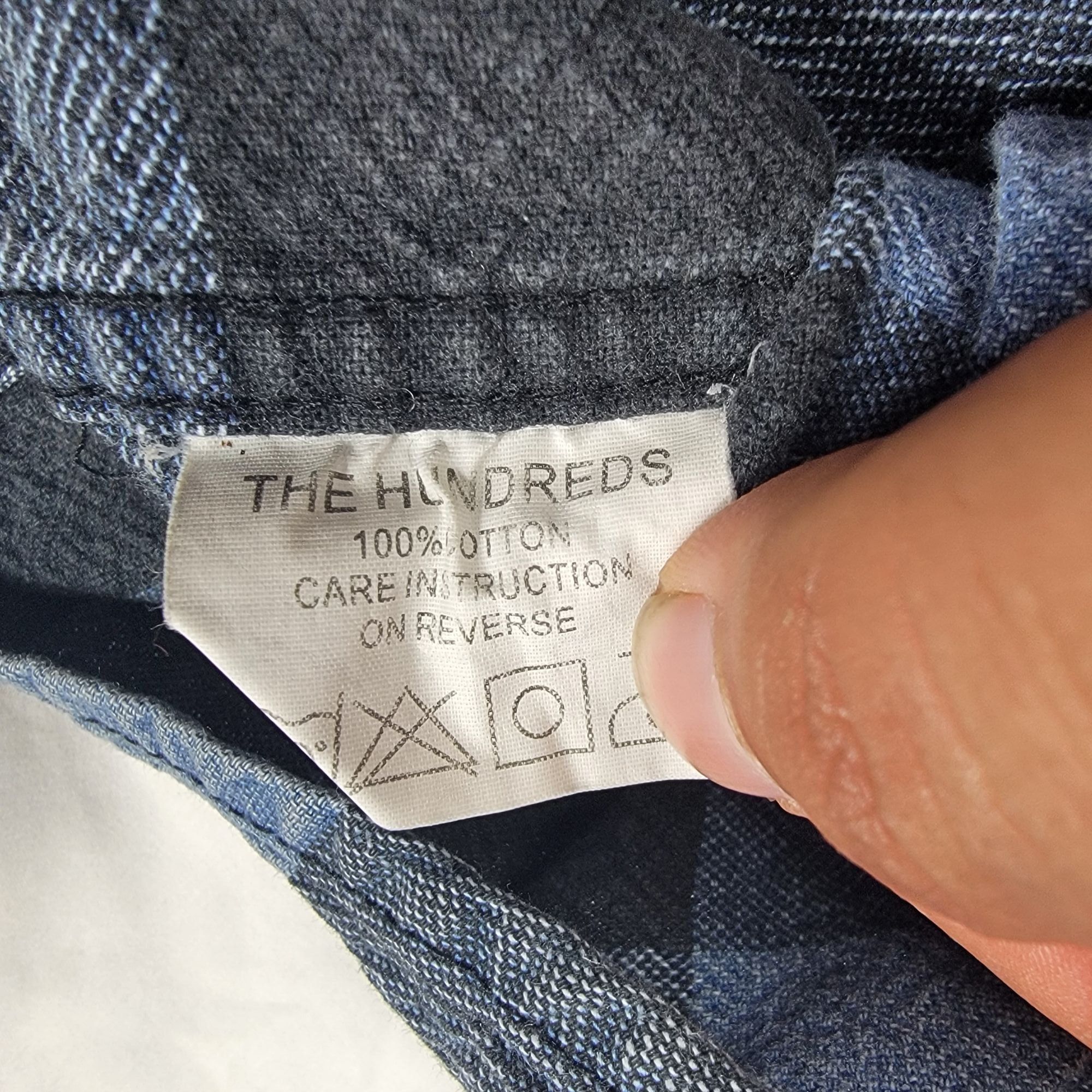 The Hundreds The Hundreds Mens Medium Blue Black Plaid Long Sleeve Button Size US M / EU 48-50 / 2 - 4 Thumbnail
