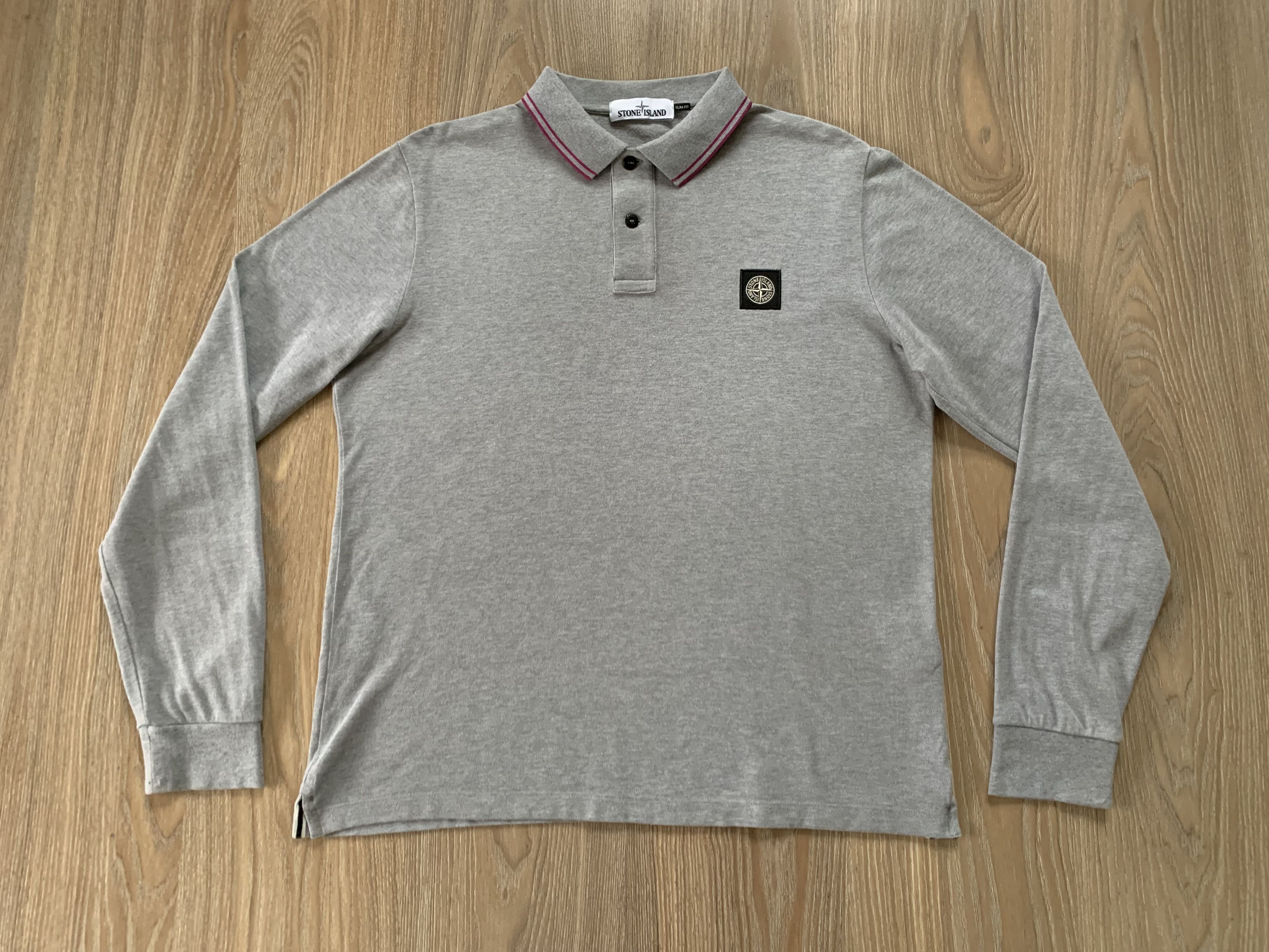 Stone Island × Vintage Stone Island Patch Program Vintage Long Sleeve Polo T Shirt Size US XL / EU 56 / 4 - 2 Thumbnail