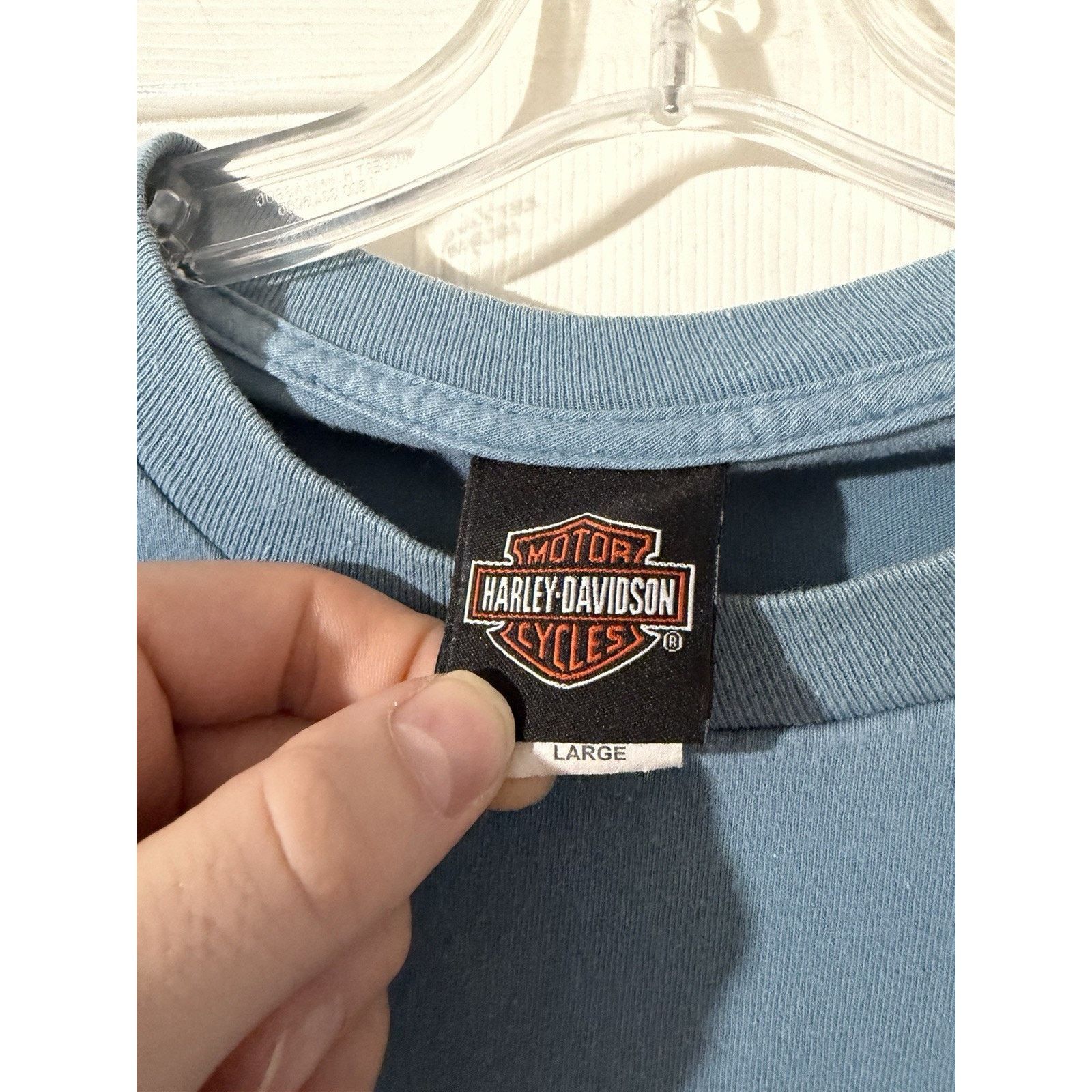 Harley Davidson Harley Davidson Naples FL Shirt Sz L Blue Wolf Dream Catcher Size US L / EU 52-54 / 3 - 2 Thumbnail