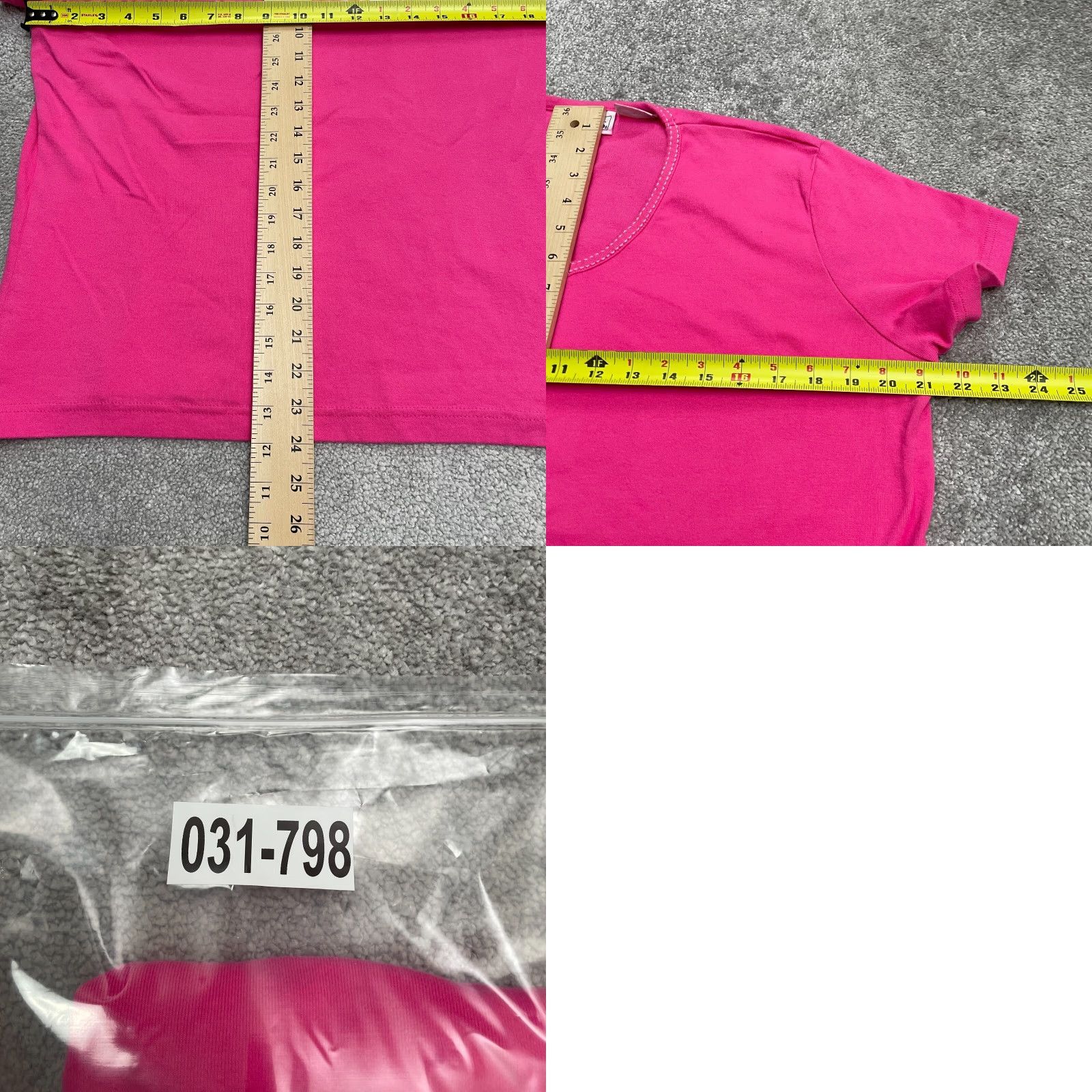 Basic Editions Basic Editions T-Shirt Womens Pink V-Neck Short Sleeve Cotton Casual Tee L Womens Pink Regular Short Sleeve Cotton Tee Size L / US 10 / IT 46 - 8 Thumbnail