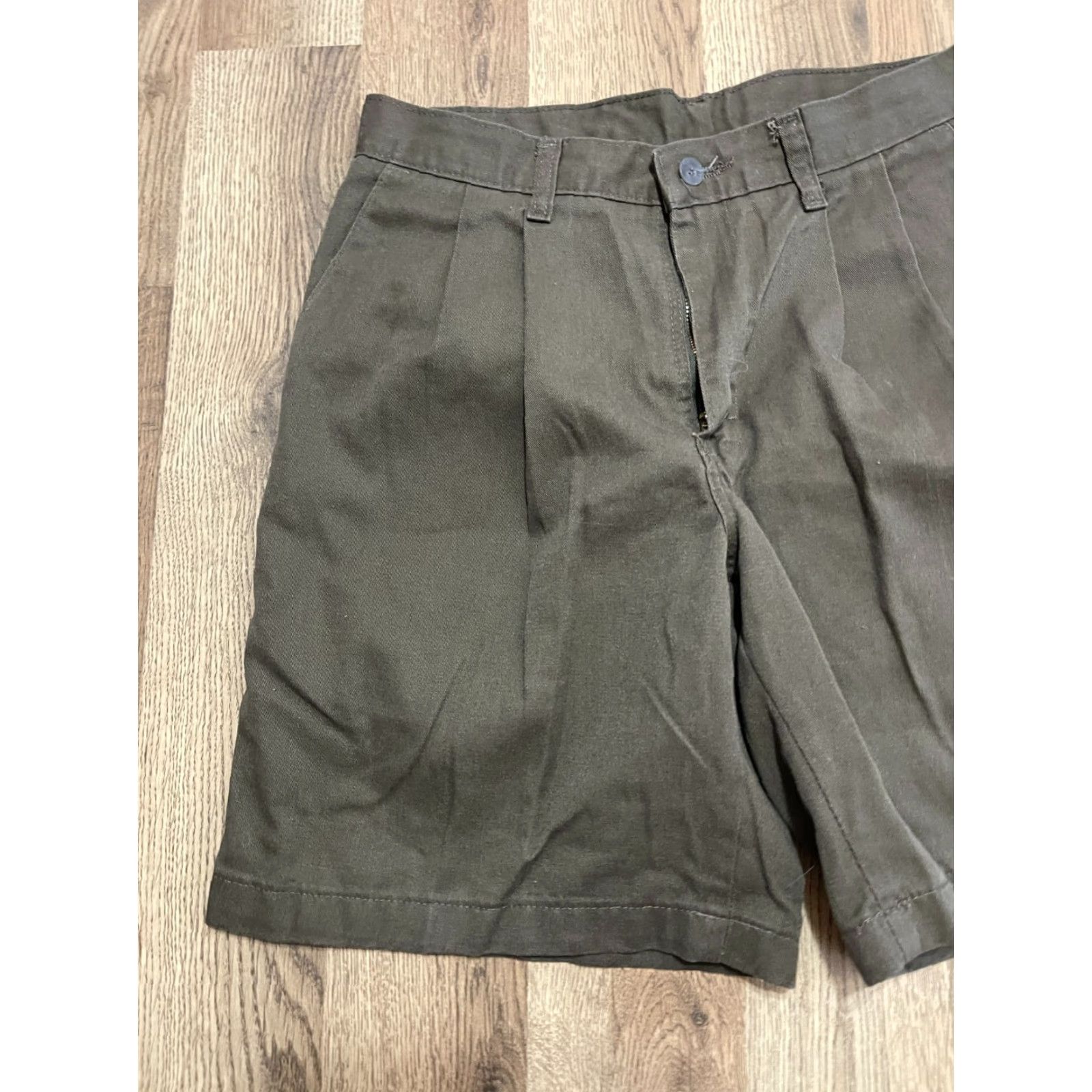 Lee Lee Shorts Men’s 29 Green Khakis Performance Pockets Casual Regular Chino Solid Front 8in Inseam Fashion Pants Mens Size US 29 - 4 Thumbnail