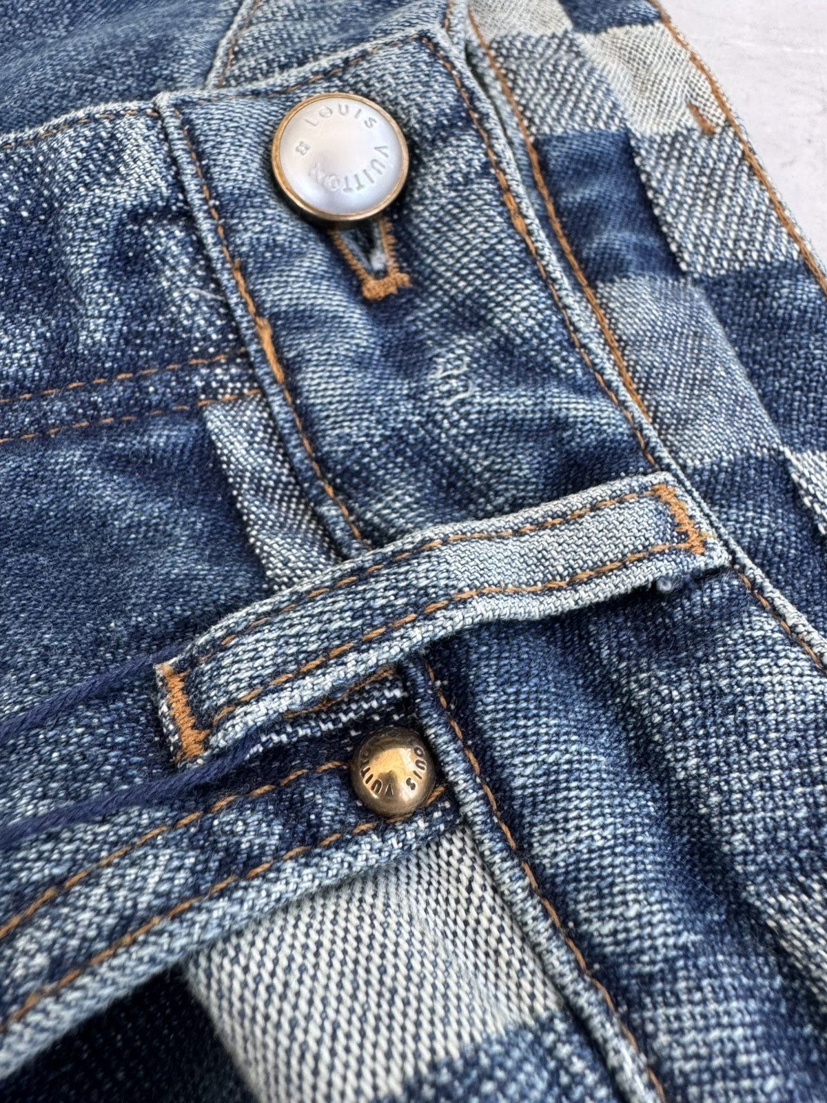 Louis Vuitton BLUE LV DAMOFLAGE SKATER JEANS Size US 30 / EU 46 - 4 Thumbnail