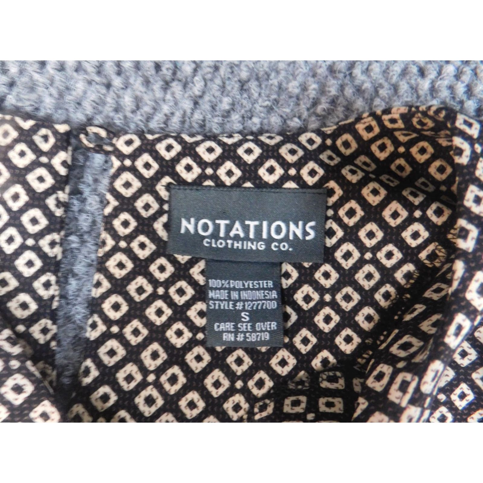 Vintage Notations Womens Blouse S Brown Casual Sleeveless Collared Pullover Button Rayon Polyester Lightweight Classic Striped Size S / US 4 / IT 40 - 5 Thumbnail
