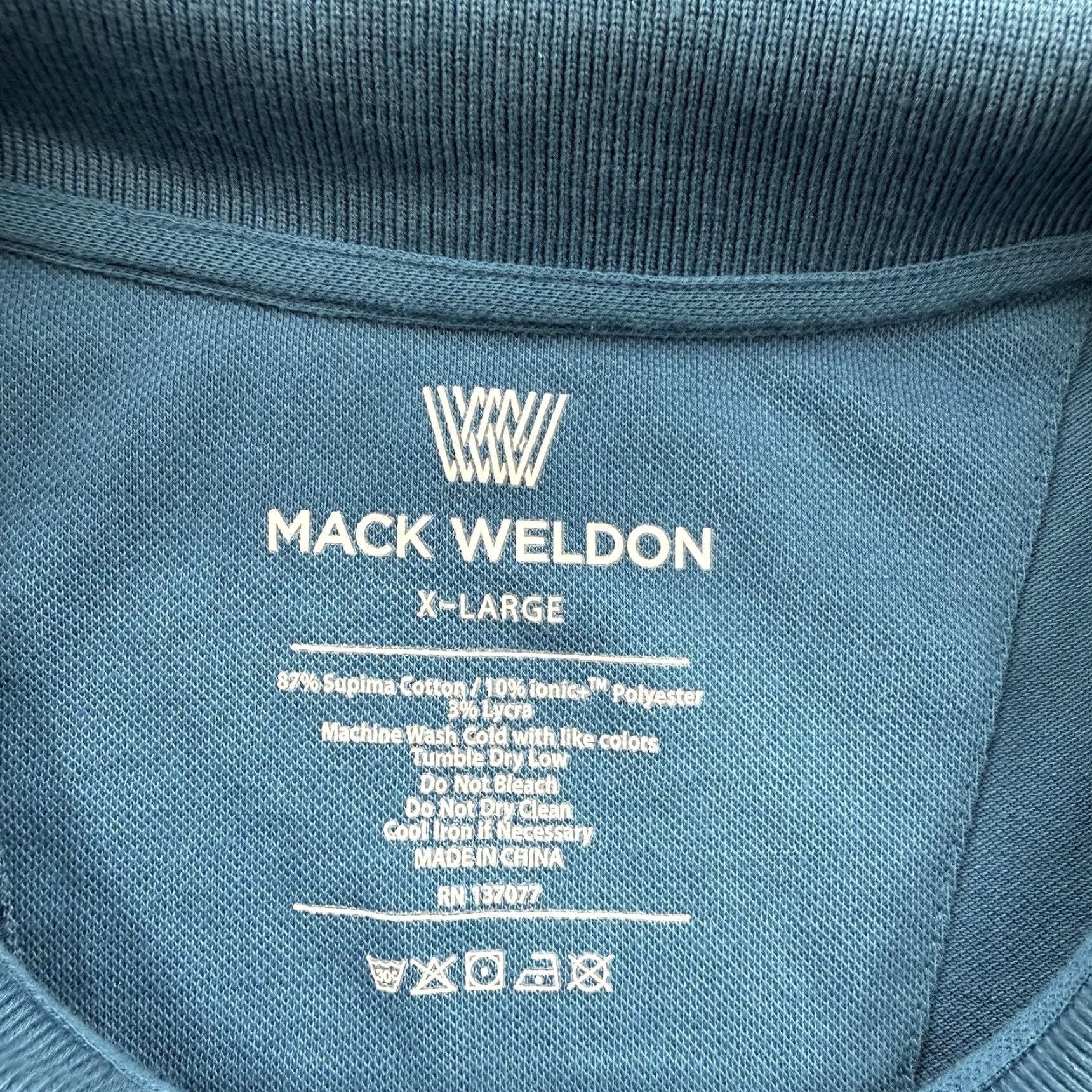 Vintage Mack Weldon Polo Shirt Men XL Blue Polyester Golf Preppy Casual Polo Shirt Golfing Outdoors Size US XL / EU 56 / 4 - 3 Thumbnail