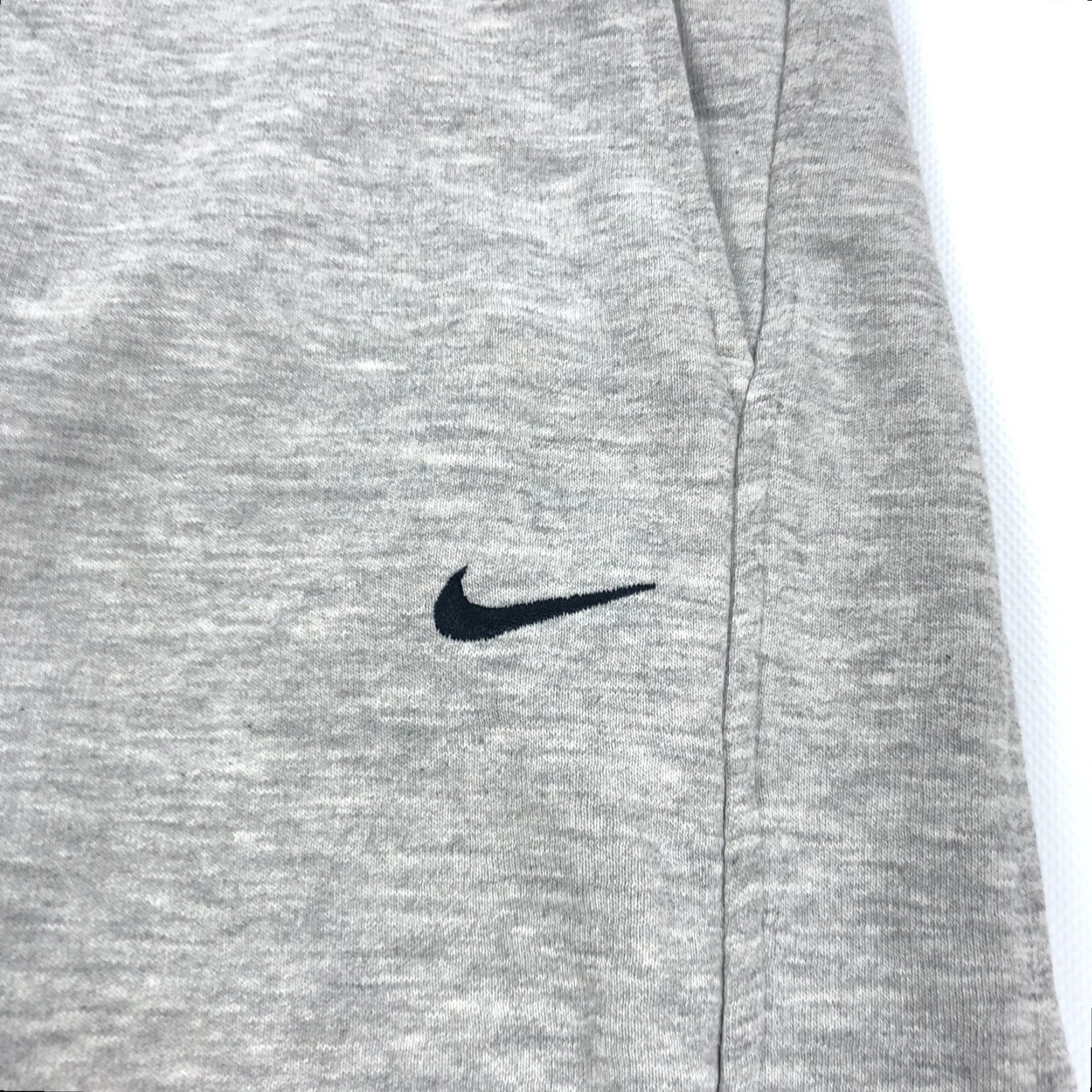 Nike Nike Men's Track Pants Fleece Cotton Blend Gray Heather 34x33 M Regular Elastic Drawstring Pockets Zip Athletic Gym 90s? No Vintage Mens Size US 31 - 3 Thumbnail