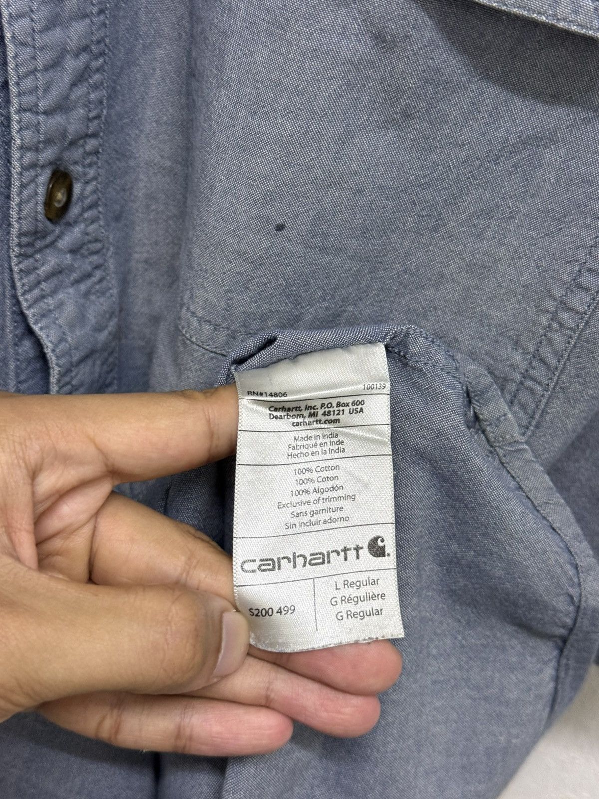 Carhartt Distressed Carhartt Cargo Pocket Button Up Shirt Size US L / EU 52-54 / 3 - 5 Thumbnail