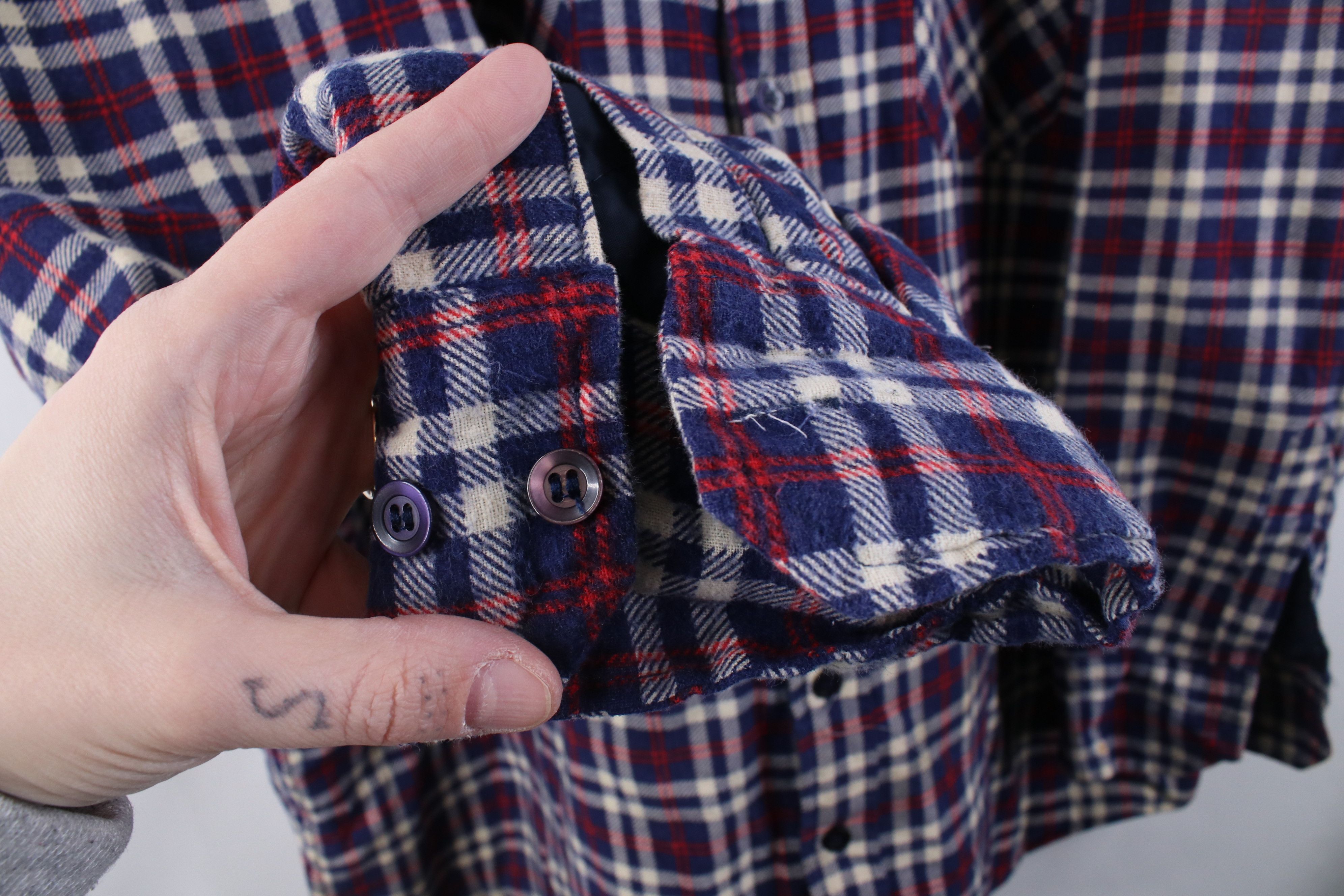 Vintage Vintage 90s Streetwear Button Shirt Jacket Jac Shirt Plaid Size US XXL / EU 58 / 5 - 5 Thumbnail