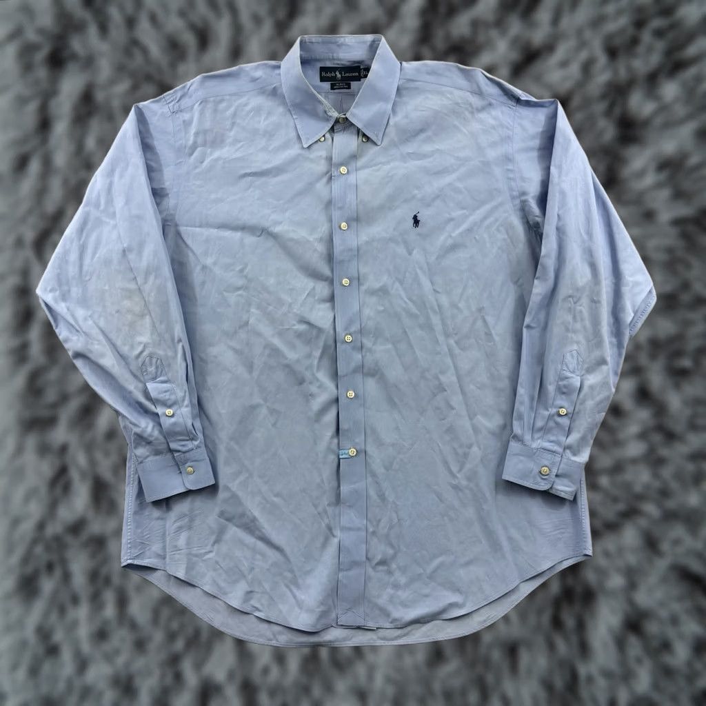 Polo Ralph Lauren Polo Ralph Lauren Shirt Mens XL Big Blue Stripe Pony Blake Button Down Casual Size US XL / EU 56 / 4 - 1 Thumbnail