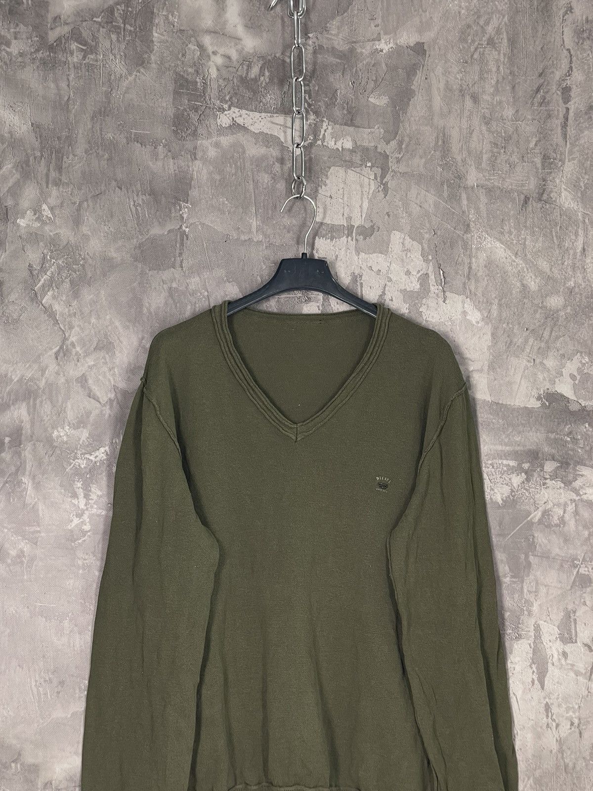 Diesel × Japanese Brand Diesel Vintage Archival Japanese Style Army Reverse Sweater Size L / US 10 / IT 46 - 2 Thumbnail