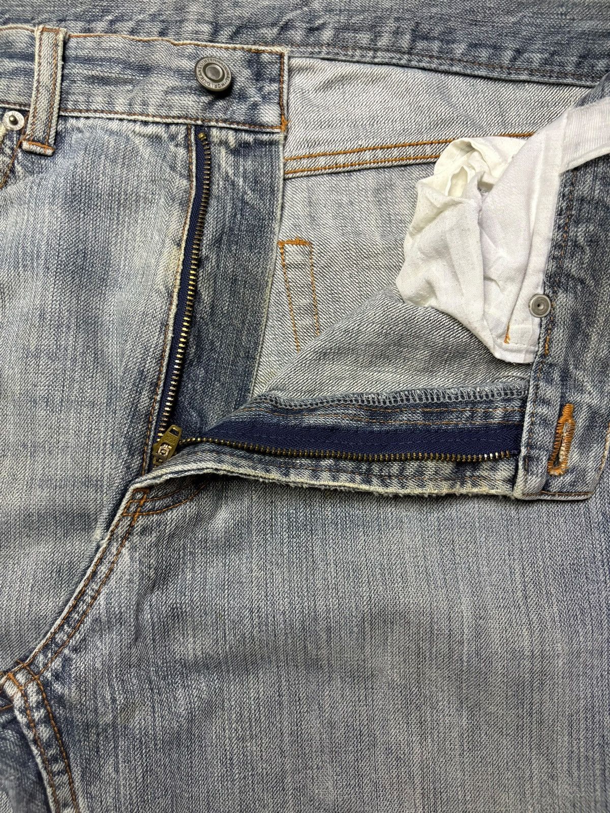 Japanese Brand Vintage Japanese Brand Mud Wash Distress Loose Baggy Jeans Size US 32 / EU 48 - 9 Thumbnail