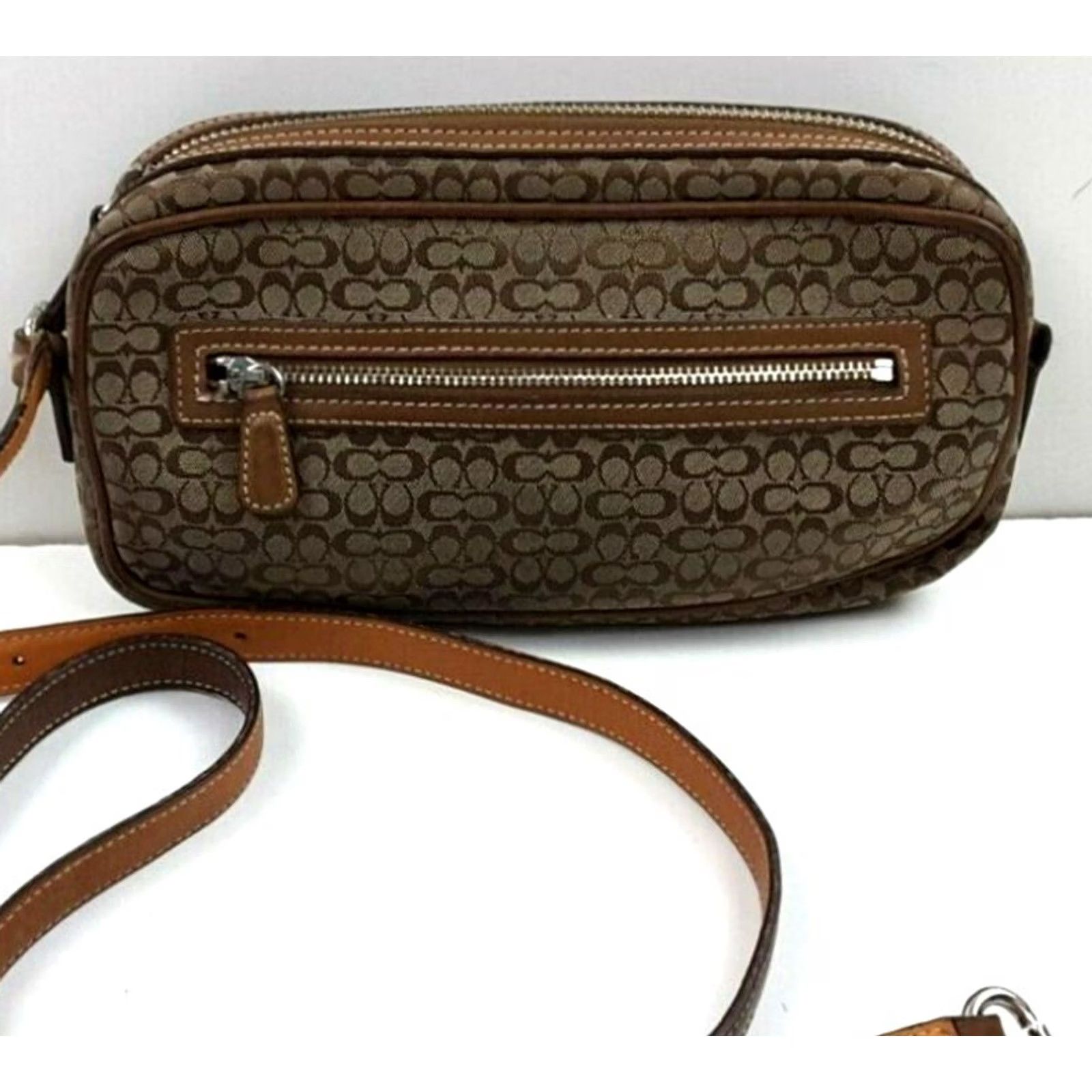 Coach Coach Signature 6341 Pouch Shoulder Handbag Purse Brown Women Bag Size ONE SIZE - 2 Thumbnail