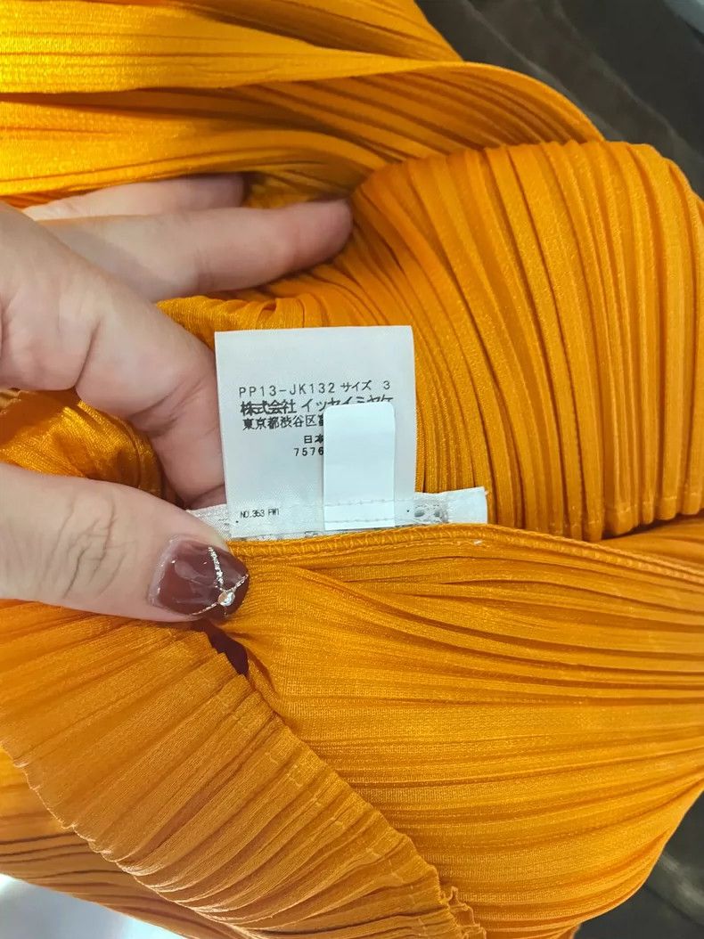 Issey Miyake Issey Miyake size:3 Orange pleated short-sleeved shirt Size S / US 4 / IT 40 - 6 Thumbnail