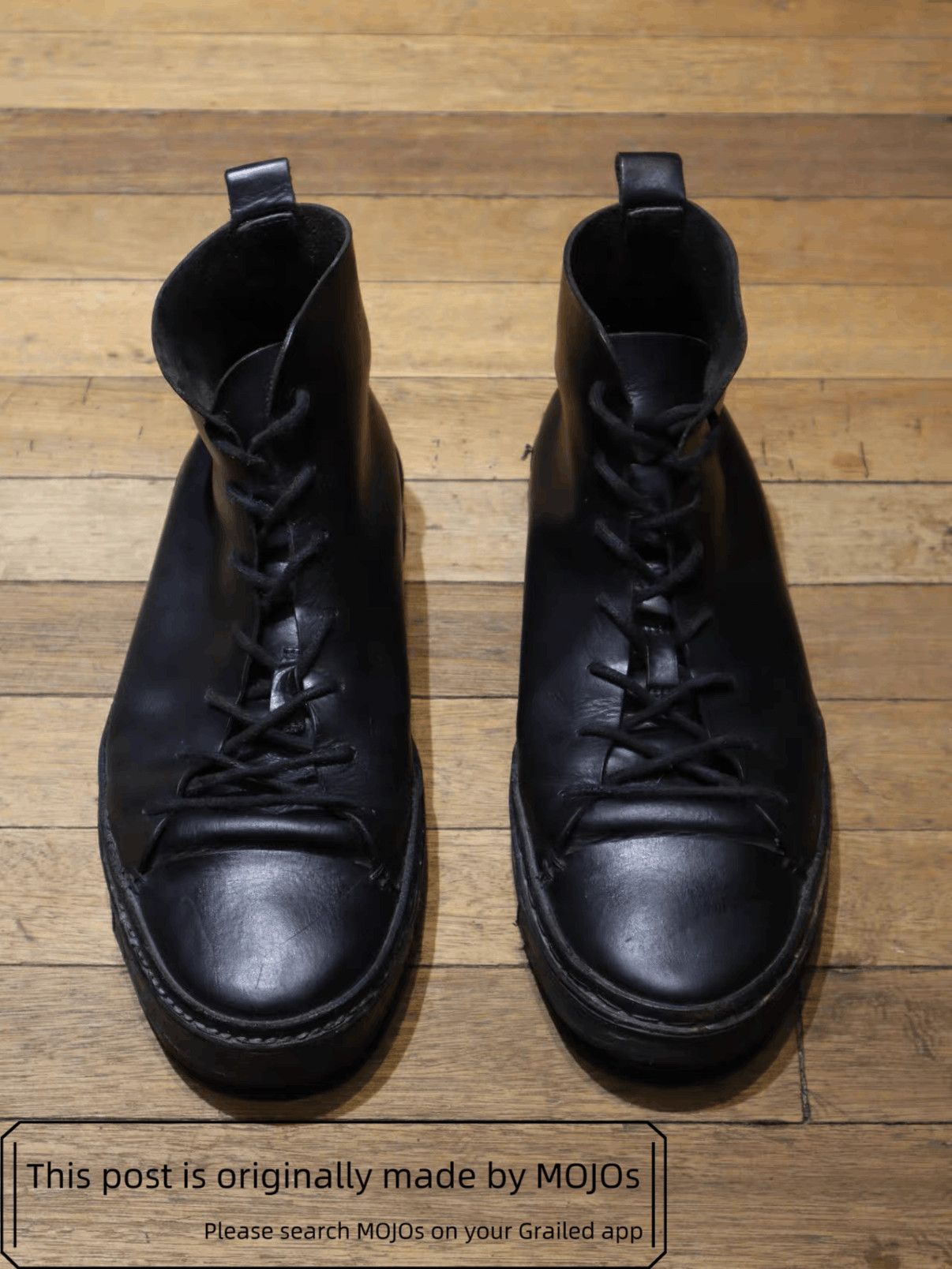 Ann Demeulemeester Sz 43 Ann Demeulemeester Triple Black Leather Hi-top Size US 10 / EU 43 - 2 Thumbnail
