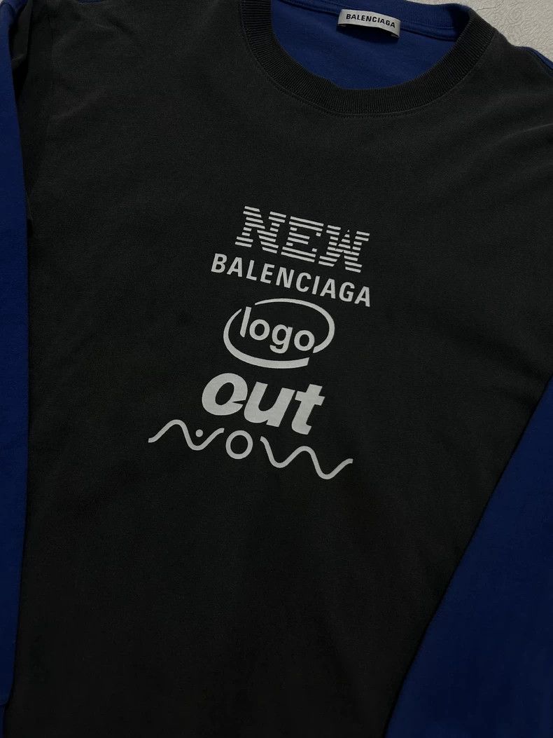 Balenciaga Balenciaga Splicing fake two-piece long-sleeved T-shirts Size US XS / EU 42 / 0 - 3 Thumbnail