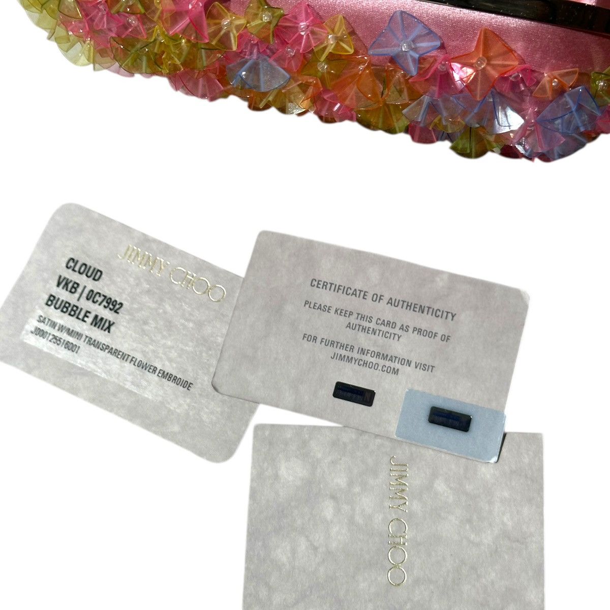 Jimmy Choo $3,900 cloud transparent flowers satin clutch Size ONE SIZE - 6 Thumbnail