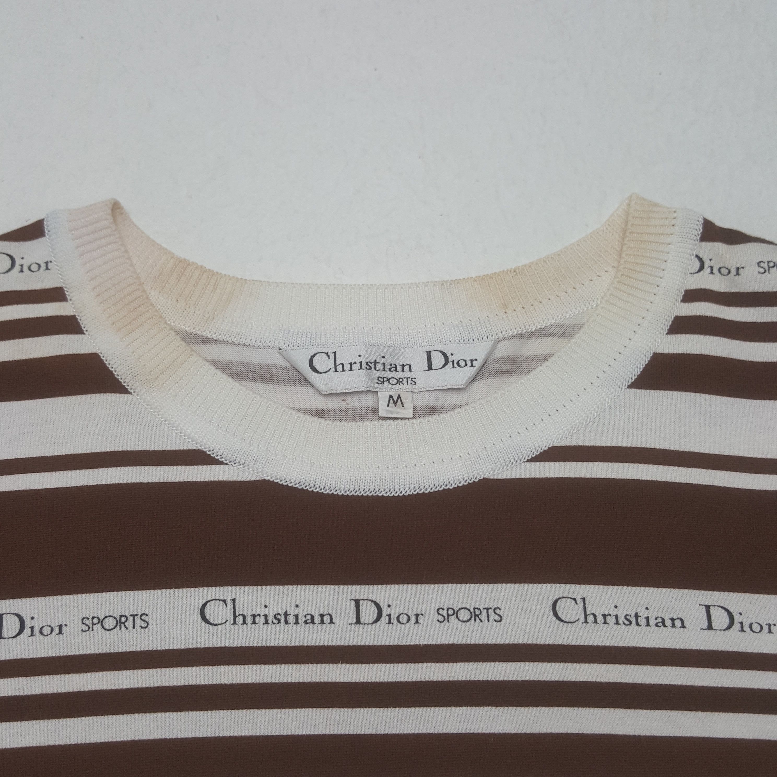 Christian Dior Monsieur × Vintage Vintage Christian Dior Italian Designer Stripe Tshirt Size US S / EU 44-46 / 1 - 4 Thumbnail