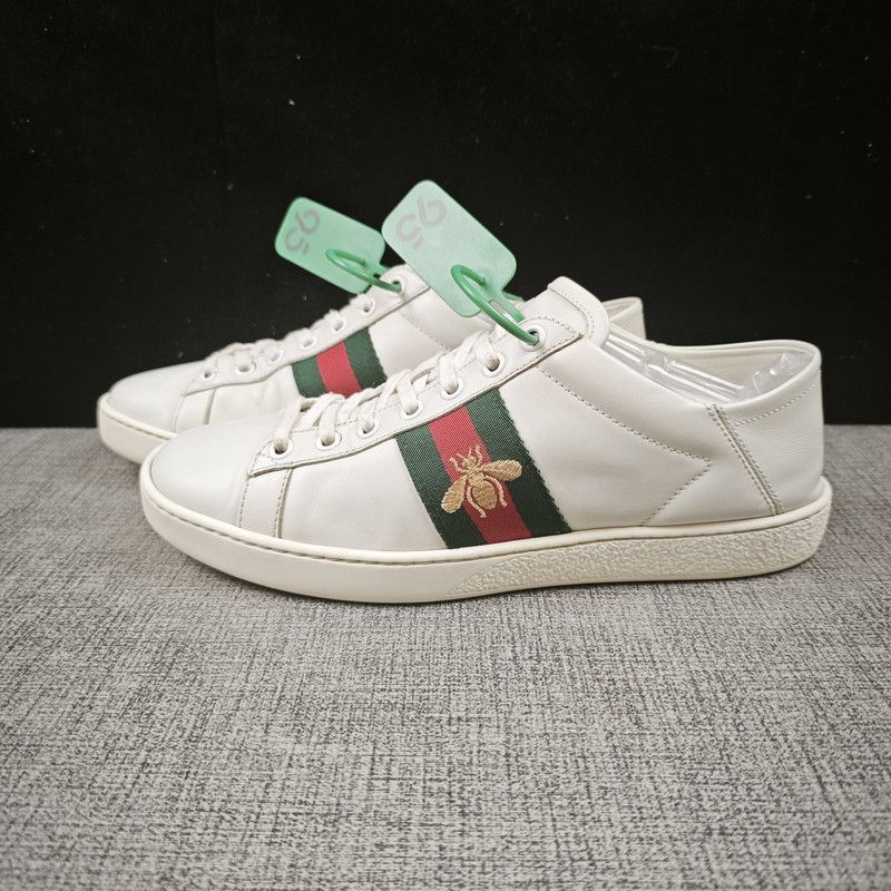 Gucci Gucci Ace Leather Bee Low-Top Sneakers 0079 Size US 6.5 / EU 39-40 - 1 Thumbnail