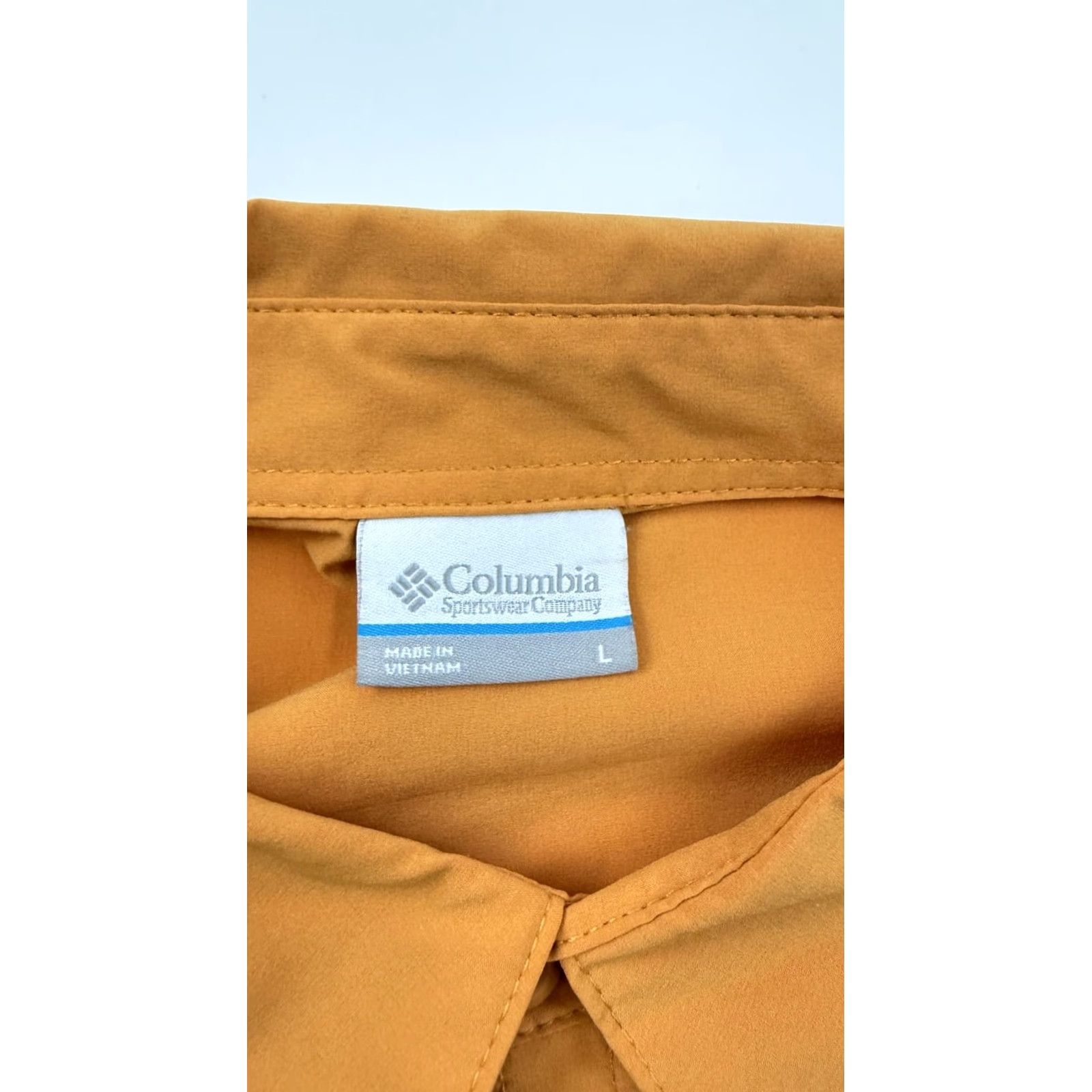 Vintage Columbia Shirt Mens Large Orange Stretch Short Sleeve Button Up Casual Outdoor Size US L / EU 52-54 / 3 - 3 Thumbnail