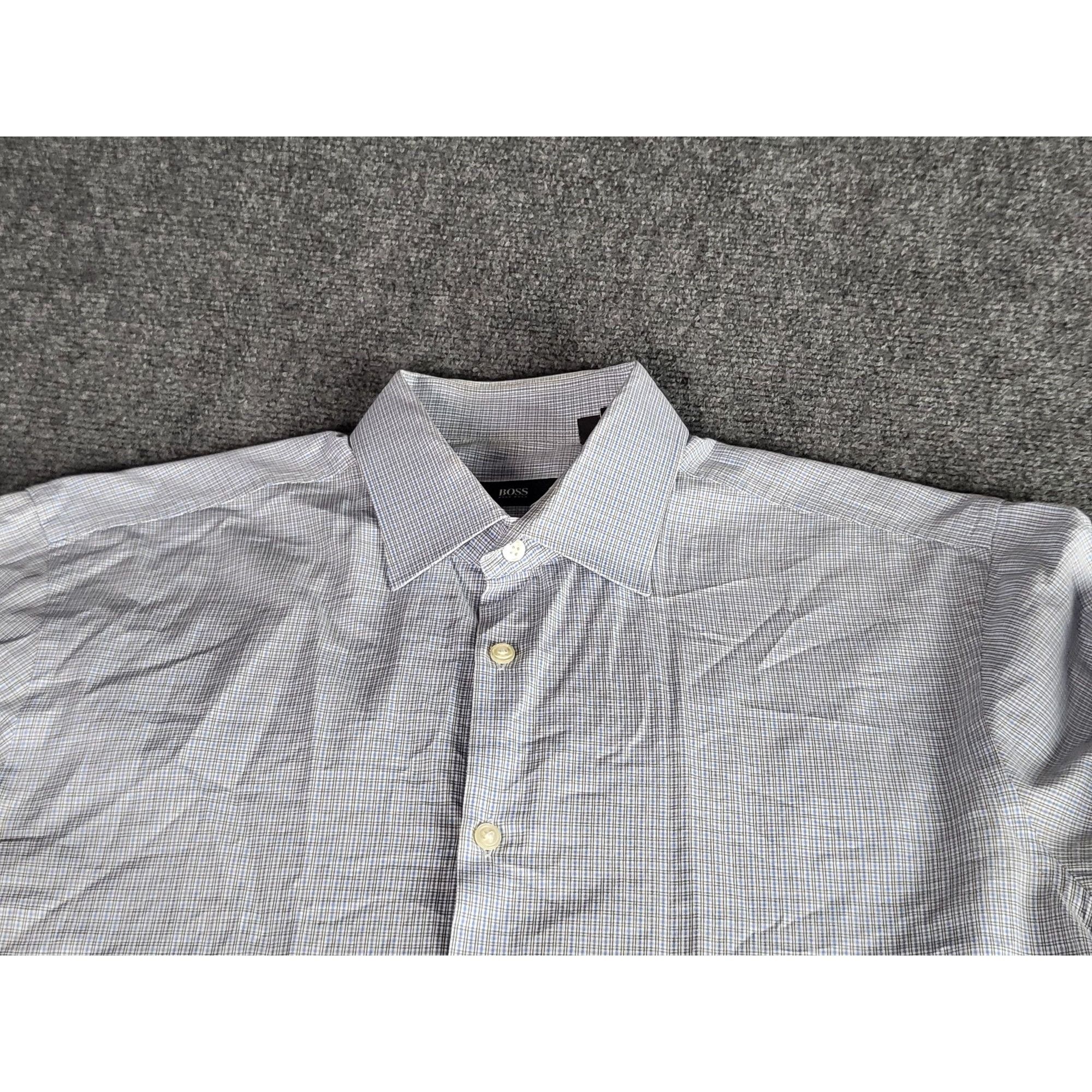 Hugo Boss Boss Hugo Boss Sharp Fit Shirt Men Sz L Striped Blue Dress F Size US L / EU 52-54 / 3 - 3 Thumbnail