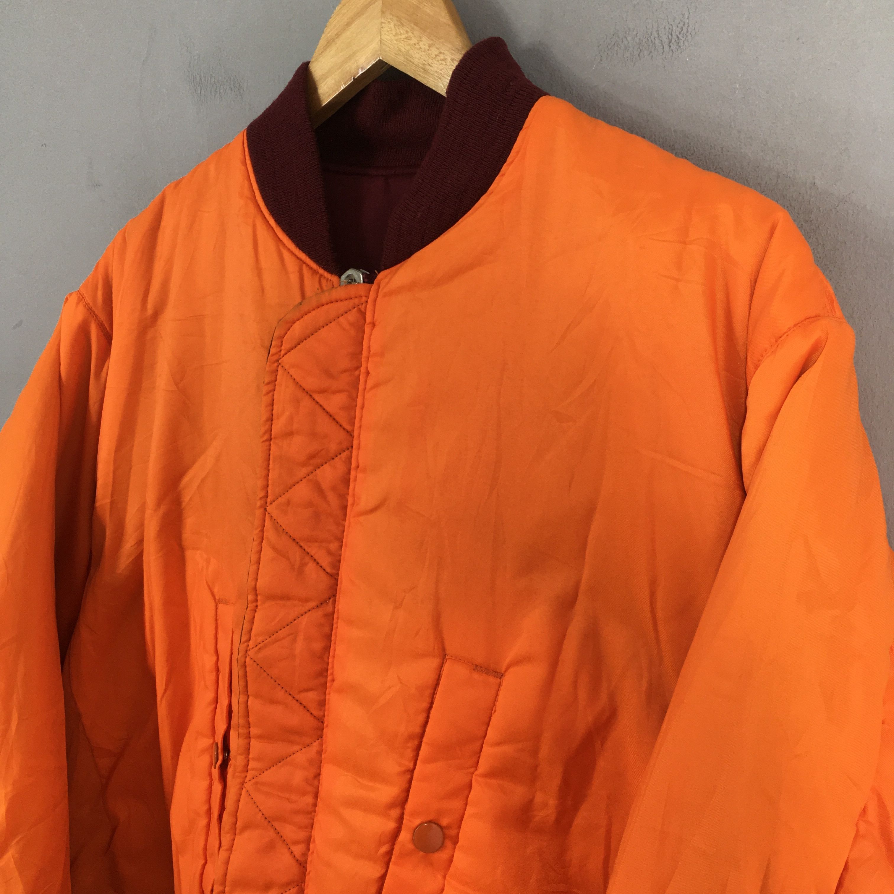 Alpha Industries Vintage 80s Tora MA -1 Reversible Flight Jacket Large Size US L / EU 52-54 / 3 - 11 Thumbnail