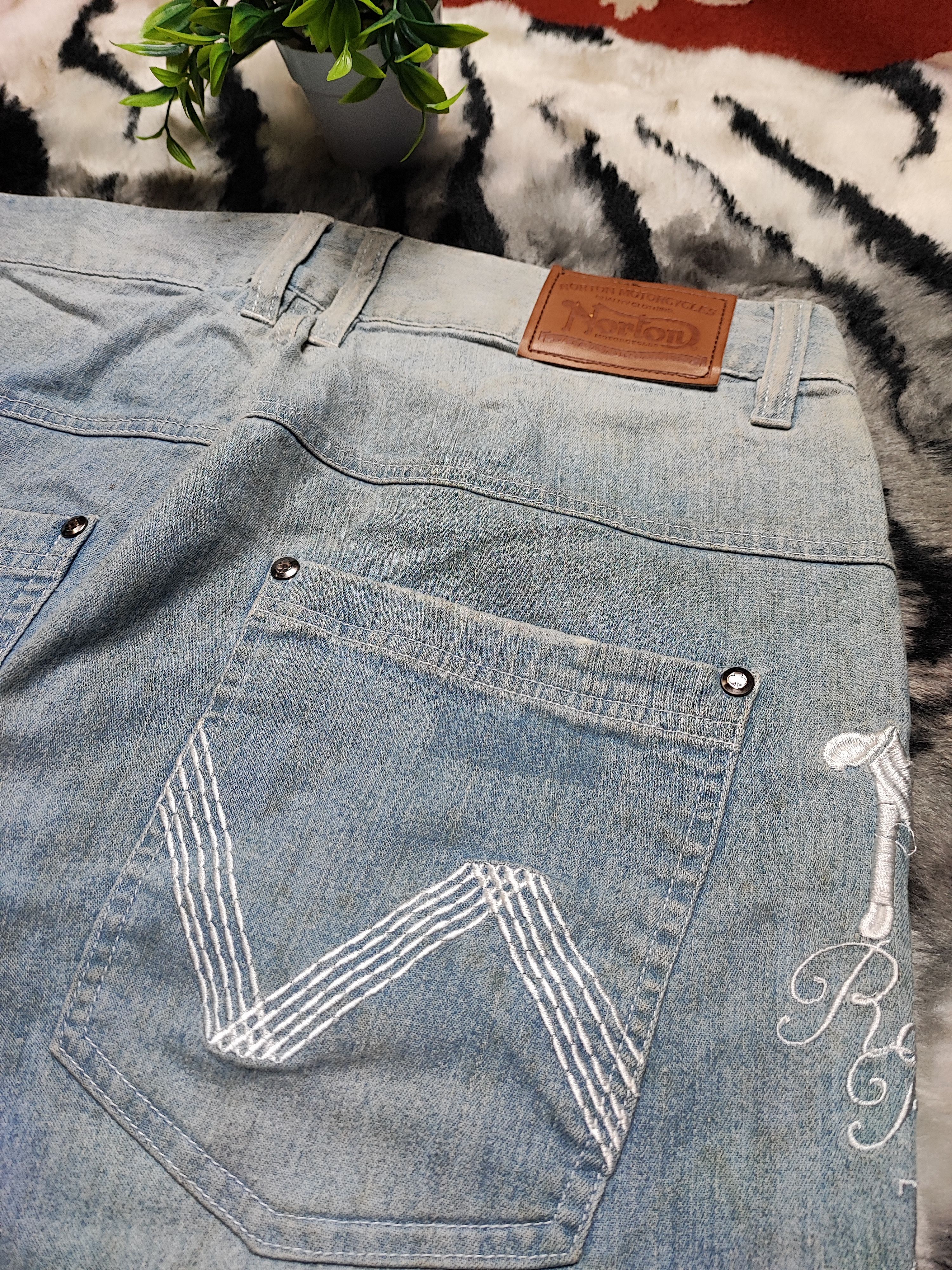 Japanese Brand × Norton × Vintage Special Design Norton Jeans Size US 35 - 15 Thumbnail