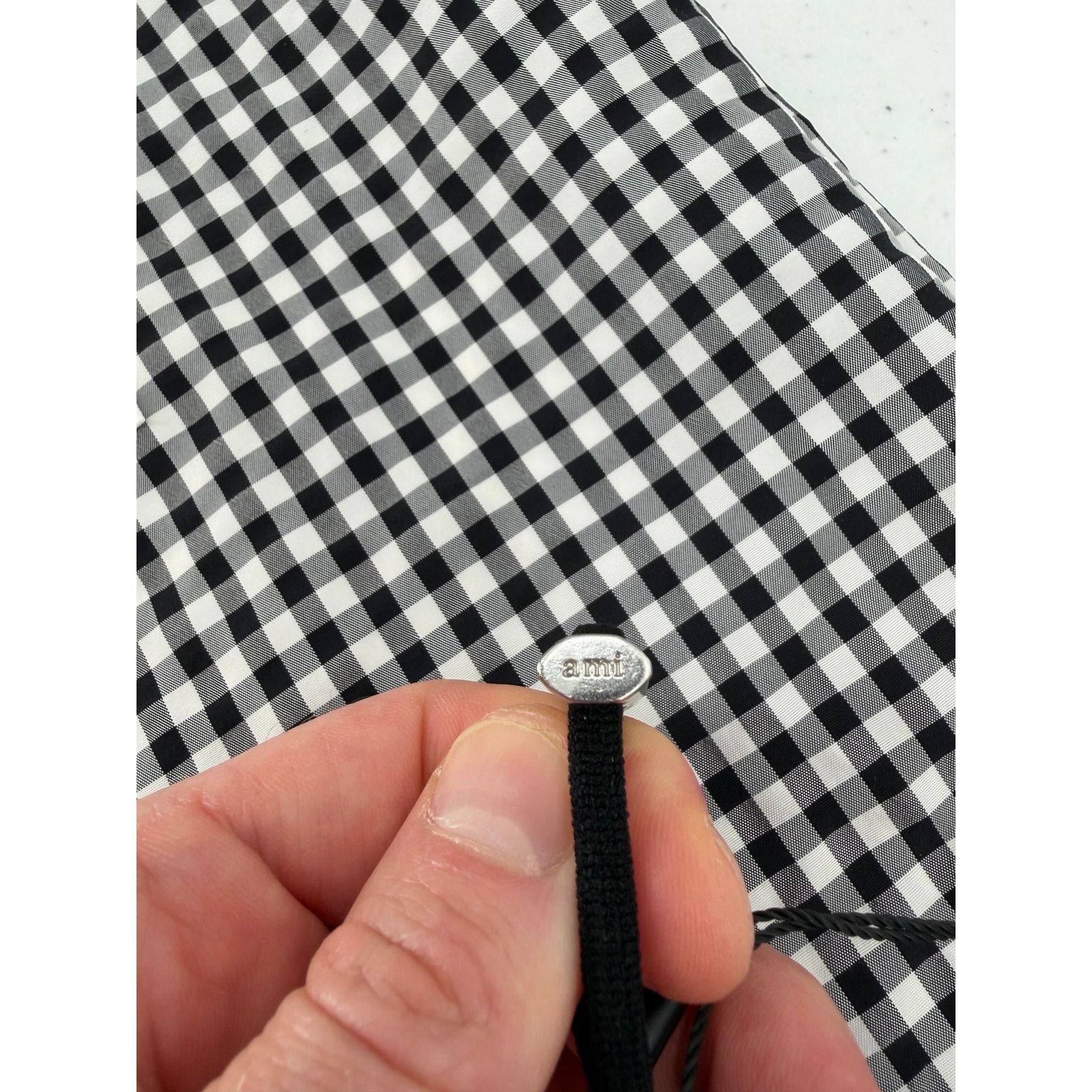 AMI NWT AMI Men's Gingham Small Heart Black/Noir Swim Shorts Size US 29 - 15 Thumbnail
