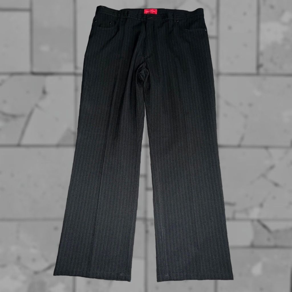 Vintage Emanuel Dress Pants Mens Size 40x32 Striped Gray Size US 40 / EU 56 - 1 Thumbnail