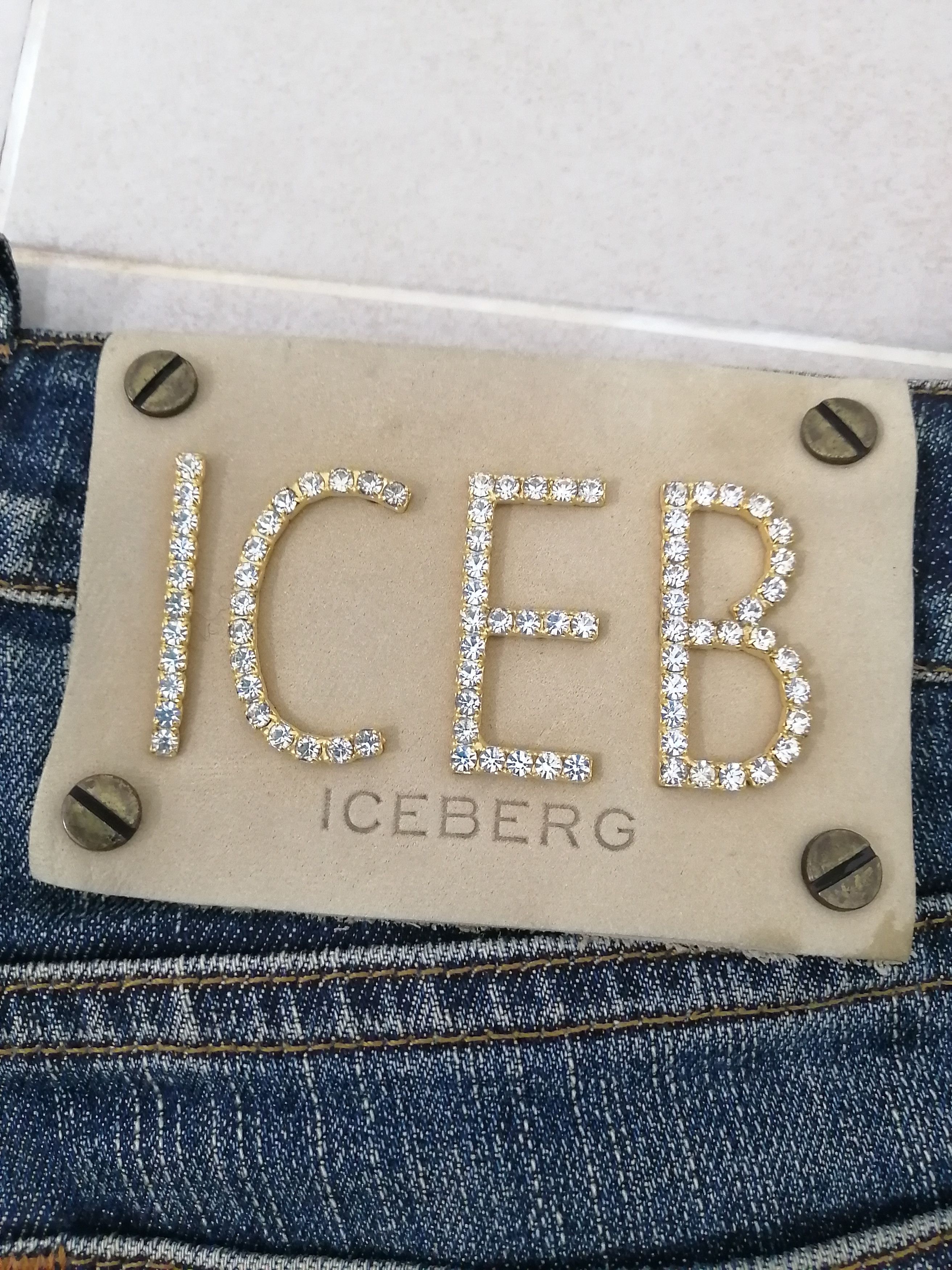 Iceberg Rare Vtg ICEBERG with diamond patch & flower embroidered Size US 28 / EU 44 - 2 Thumbnail