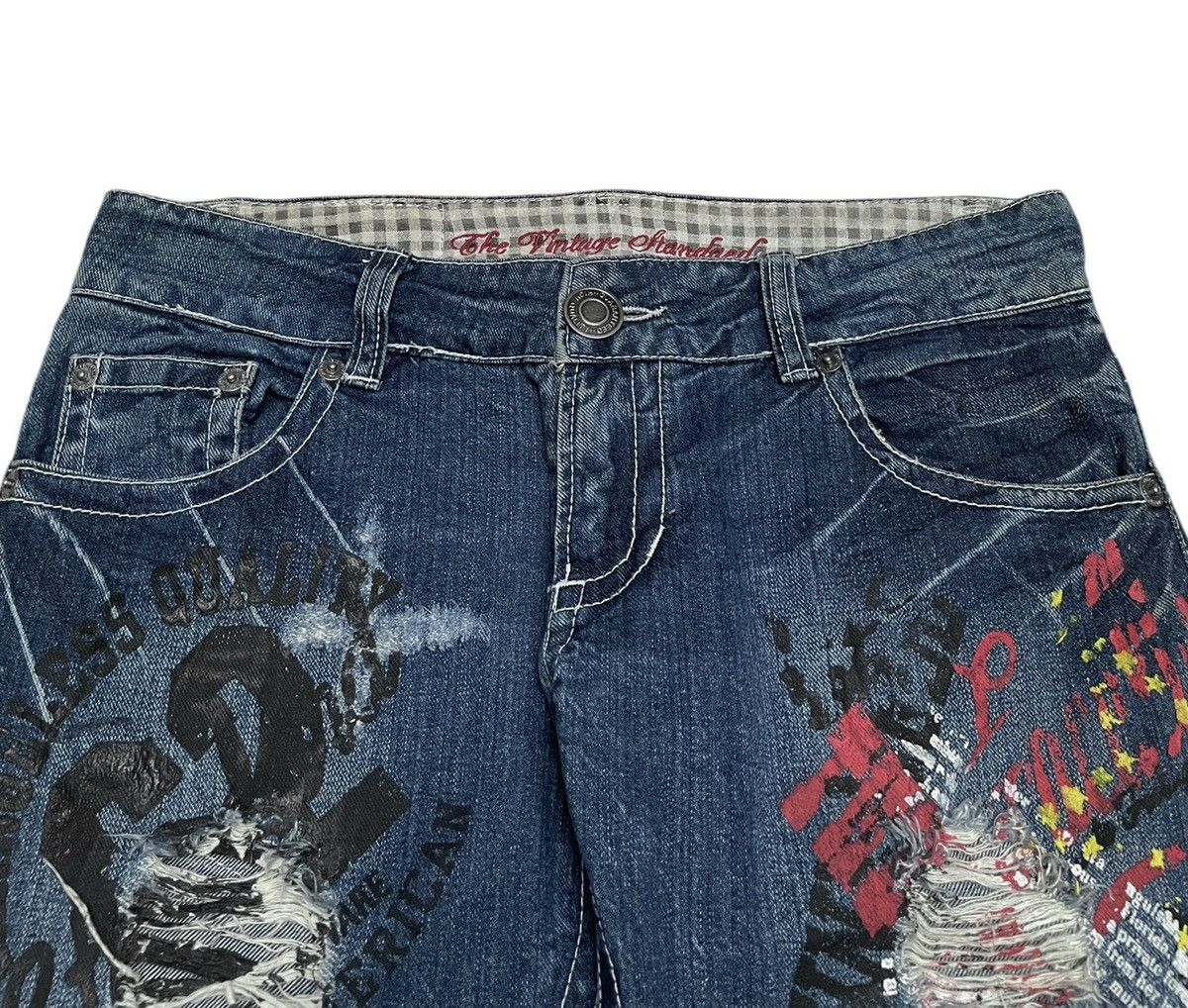 If Six Was Nine × Japanese Brand Rare Design Vintage Brand Witty Pitty Patches Jeans 2000s Size US 33 - 3 Thumbnail
