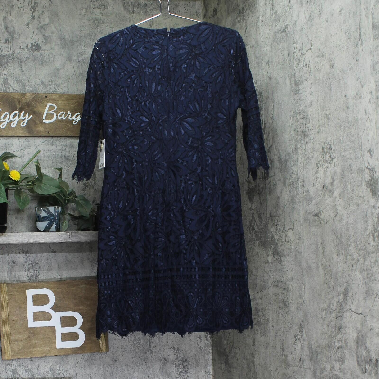 Other Kensie Half Sleeve Lace Sheath Dress Kdln0805 Navy Blue 8 Size M / US 6-8 / IT 42-44 - 2 Thumbnail
