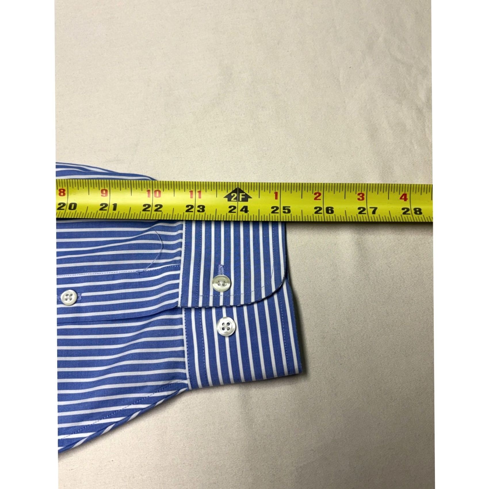 Brooks Brothers Brooks Brothers Mens 17.5 4/5 Blue White Striped Dress Shirt - Business Casual Size US XXL / EU 58 / 5 - 8 Thumbnail