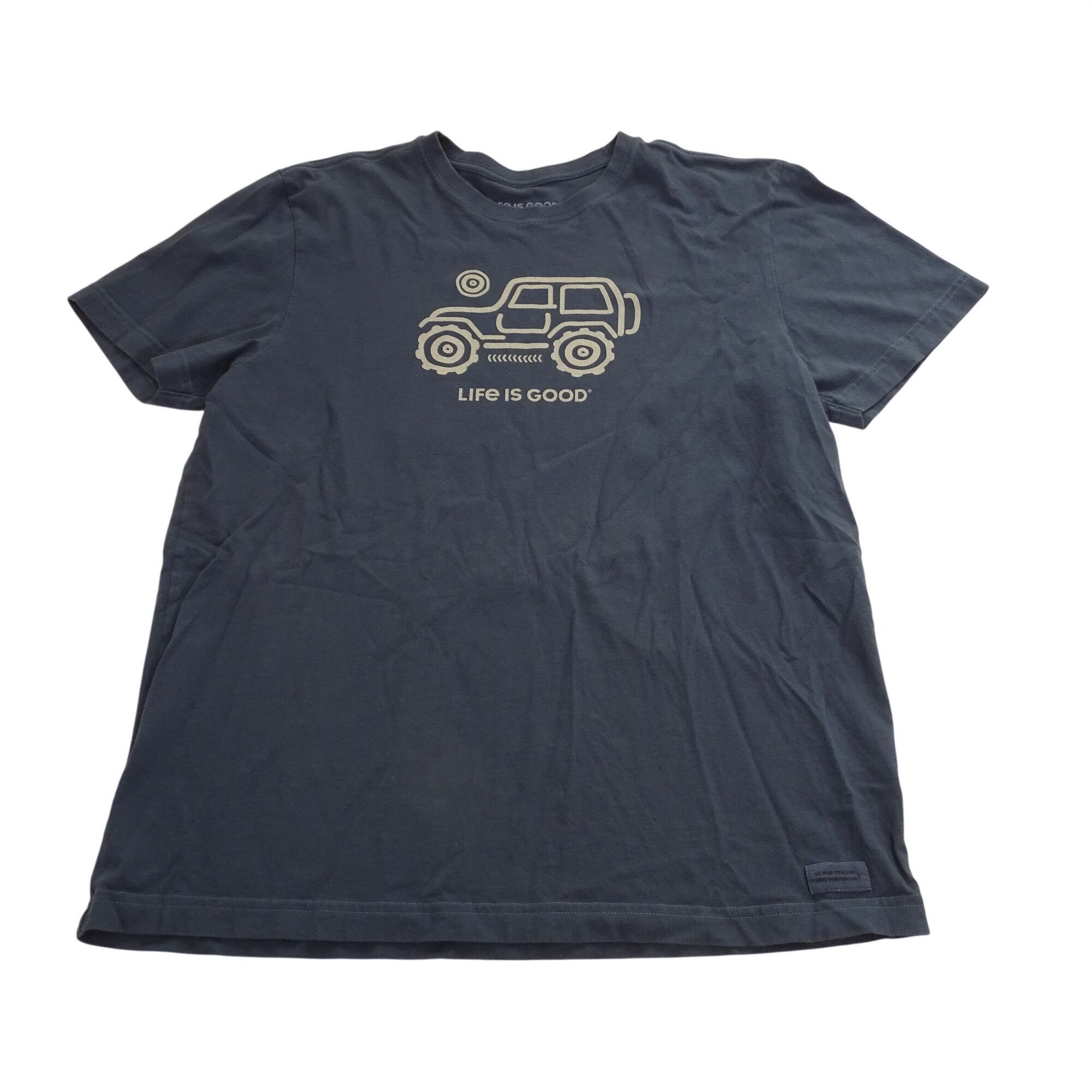 Life is Good Life Is Good Men Crusher Tee Blue Graphic T-shirt Short Slv Size US L / EU 52-54 / 3 - 1 Thumbnail